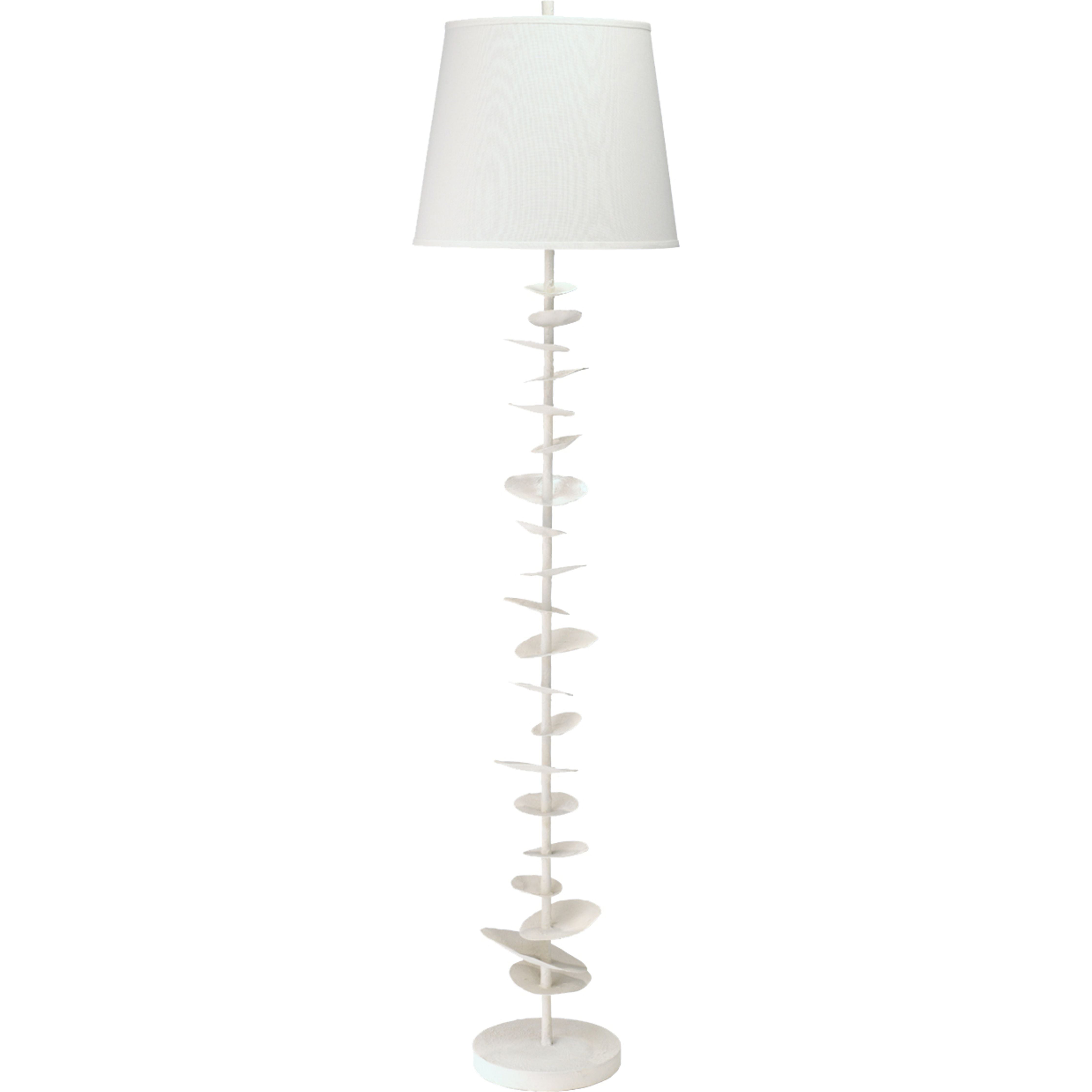 Petals Steel and Gesso Floor Lamp by Jamie Young