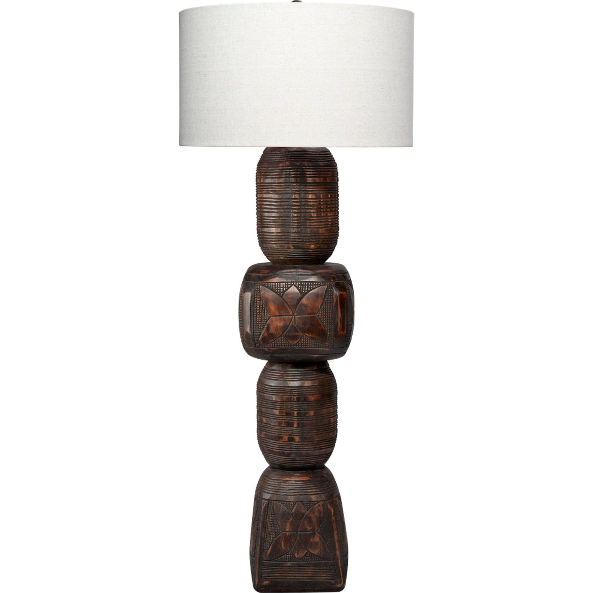 Totem Wood Floor Lamp Dark Black by Jamie Young