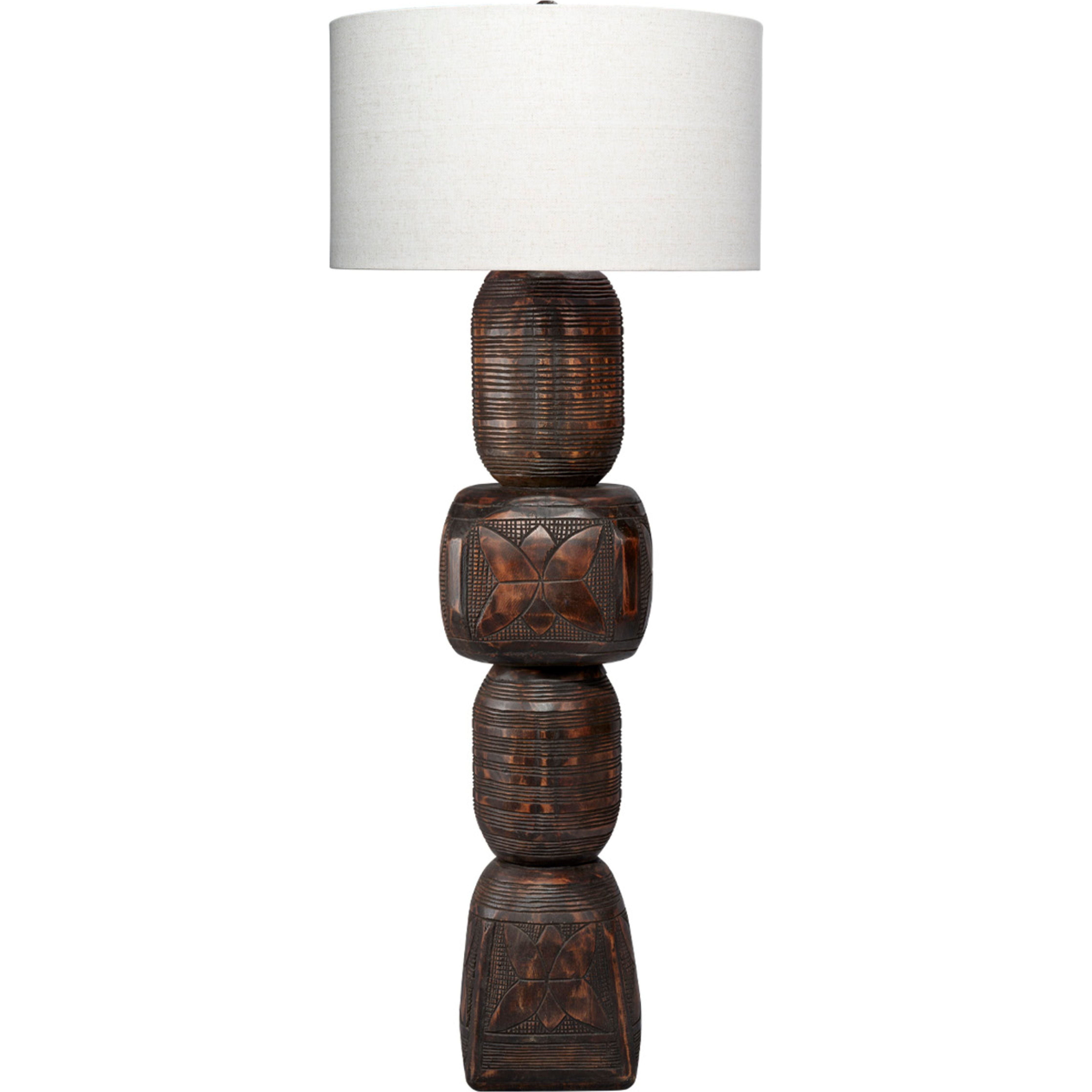 Totem Wood Floor Lamp Dark Black by Jamie Young