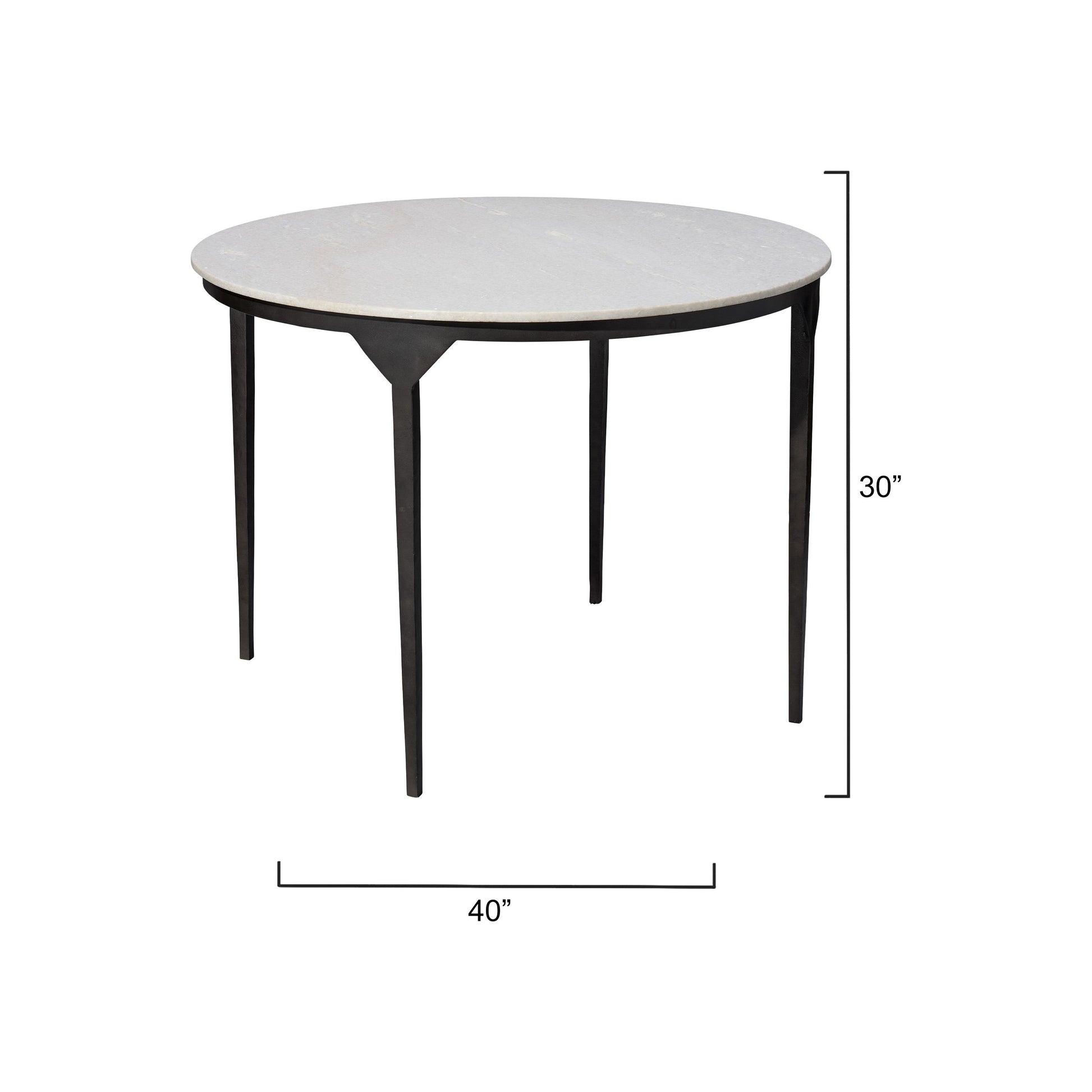 Dante Marble and Metal Dining Table by Jamie Young