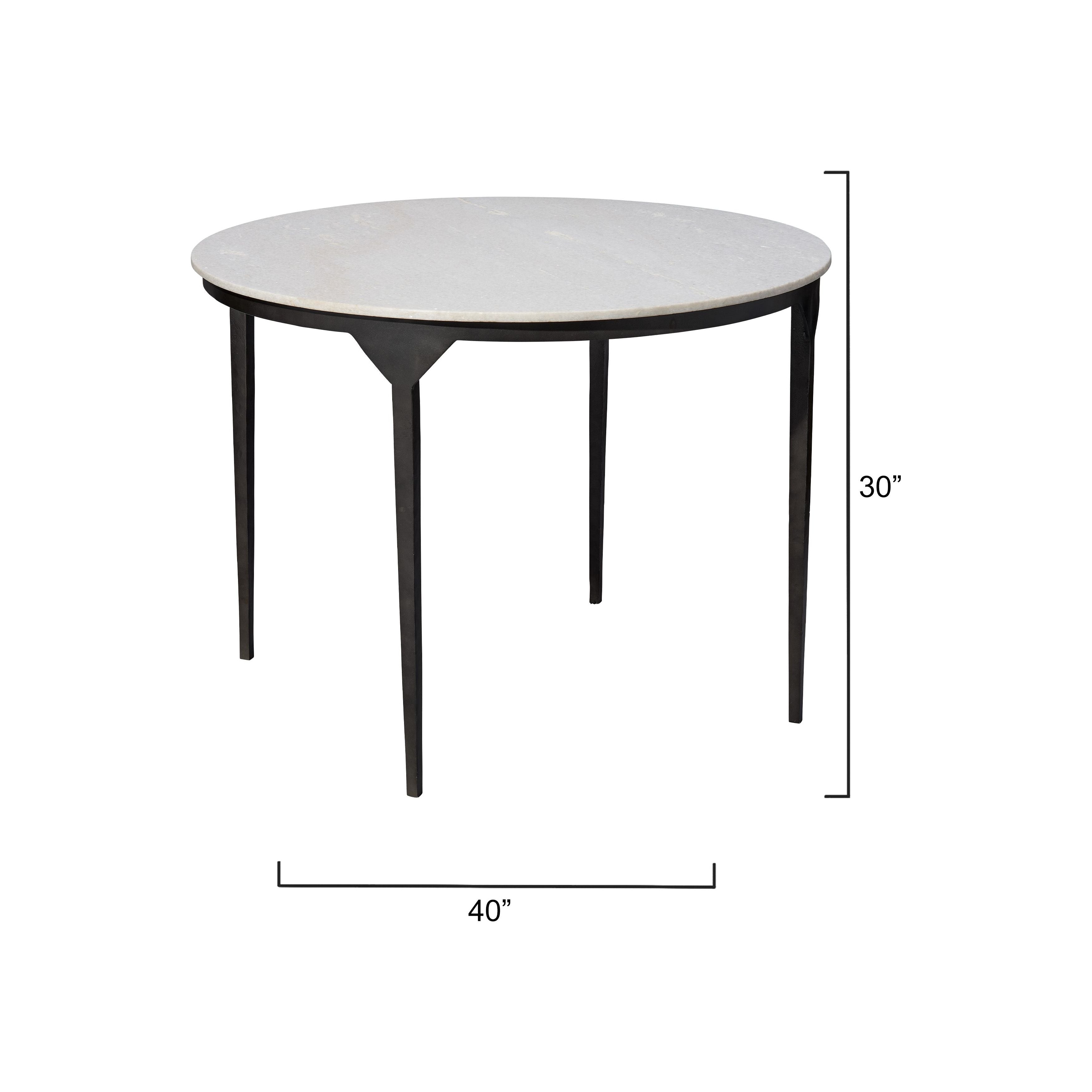 Dante Marble and Metal Dining Table by Jamie Young