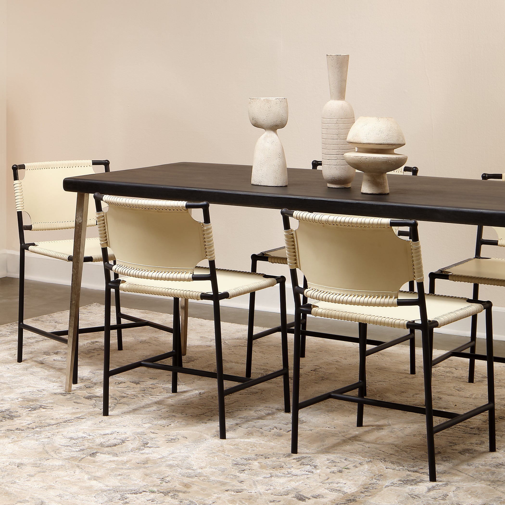 Farmhouse Wood Dining Table, Black by Jamie Young
