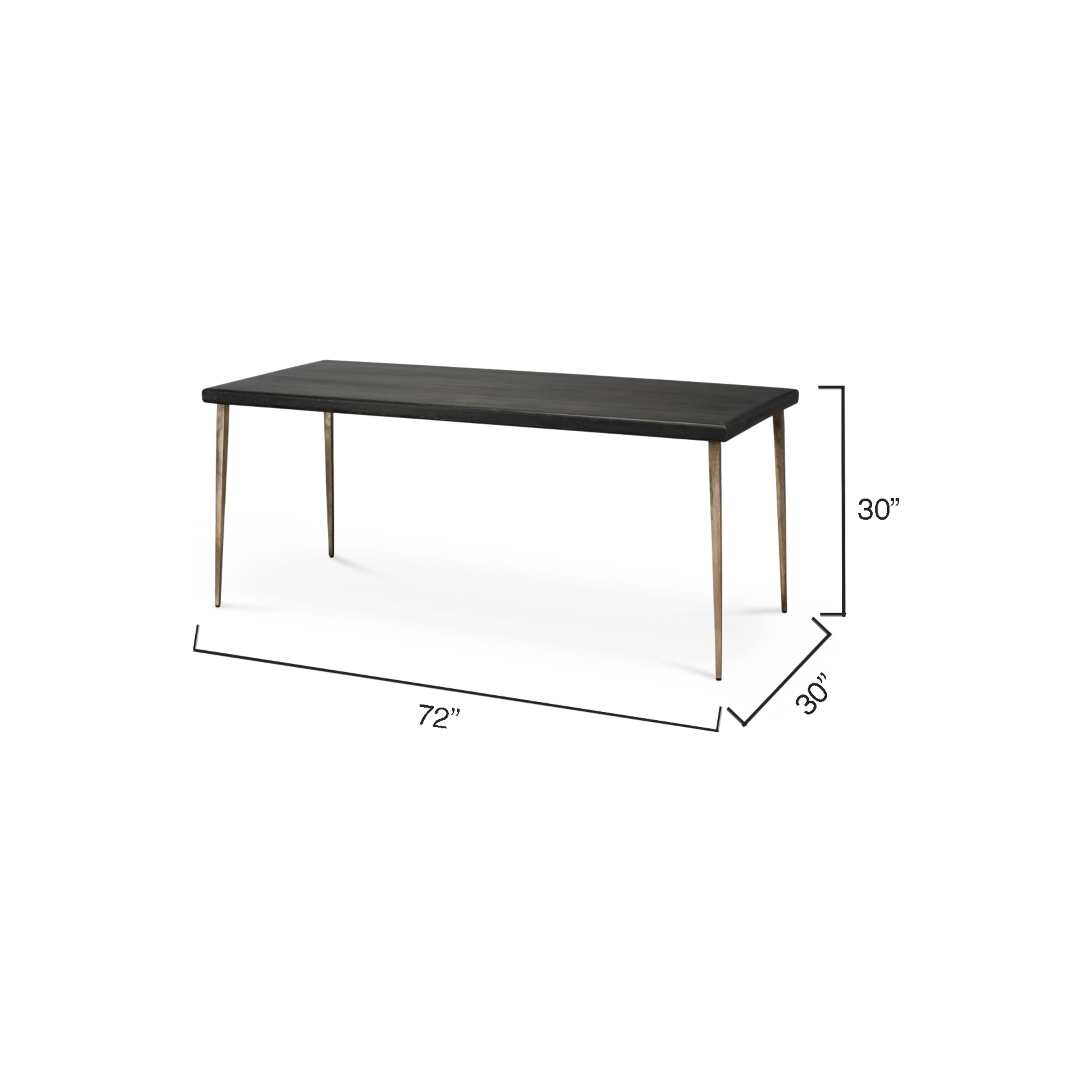 Farmhouse Wood Dining Table, Black by Jamie Young