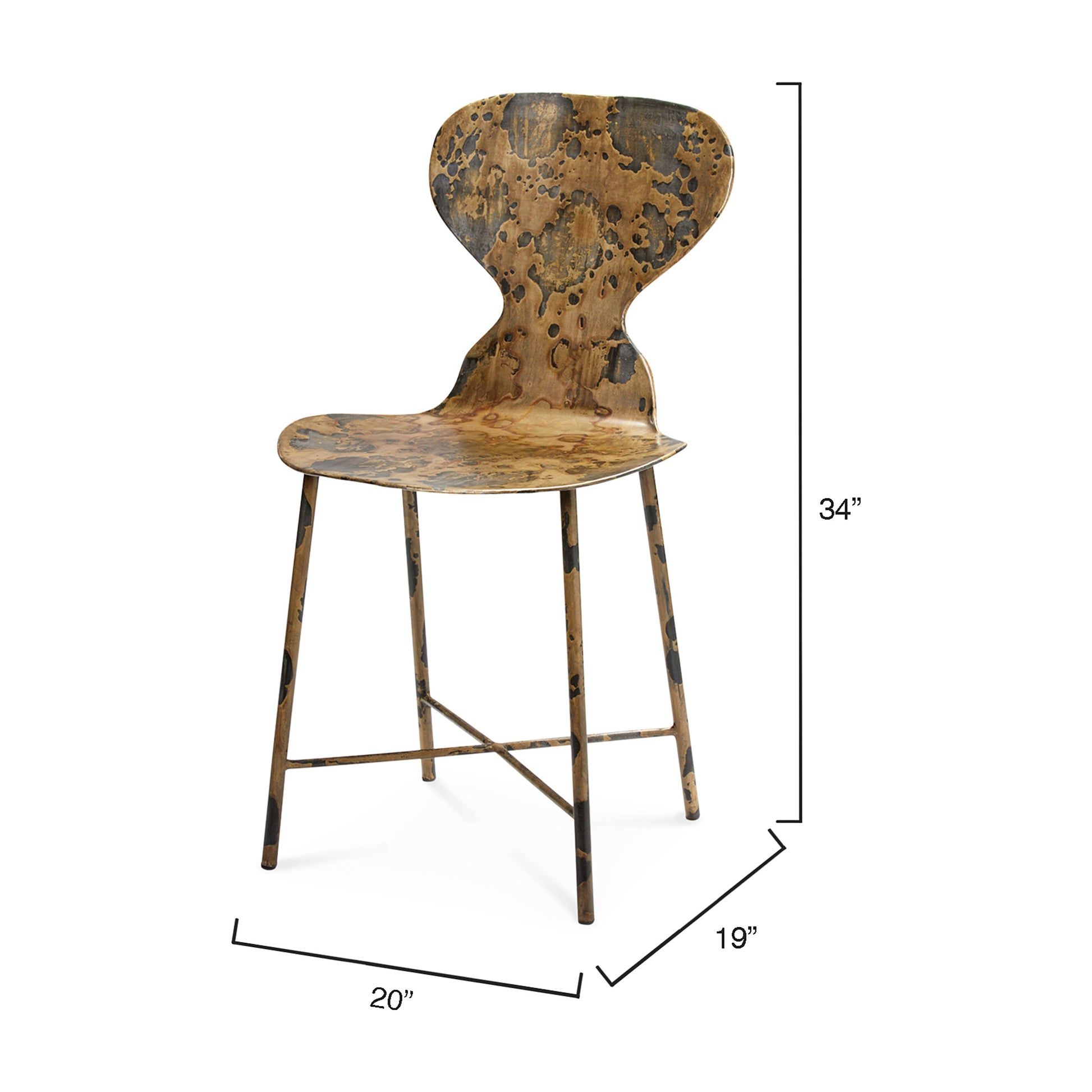McCallan Metal Chair, Acid Wash Metal by Jamie Young