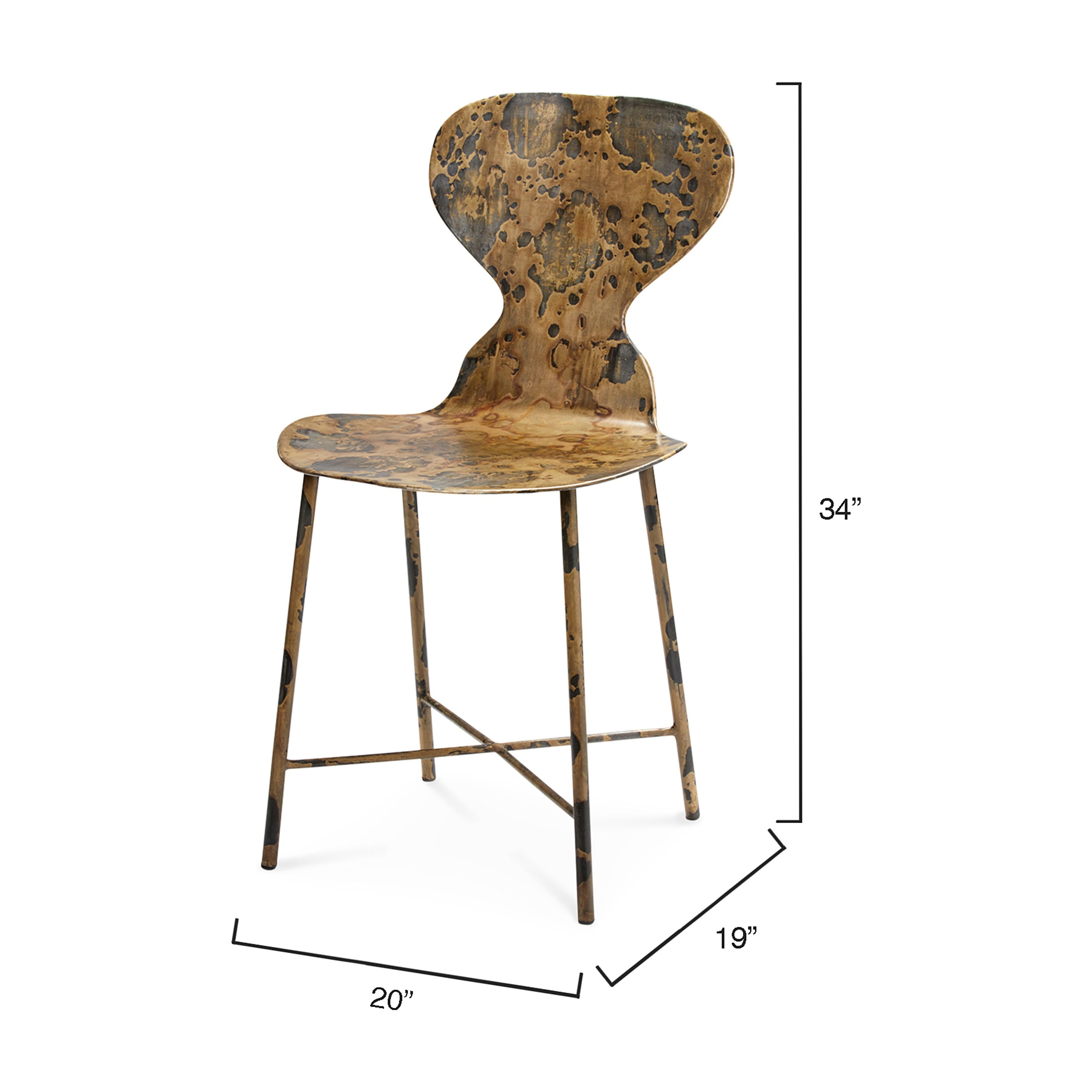 McCallan Metal Chair, Acid Wash Metal by Jamie Young