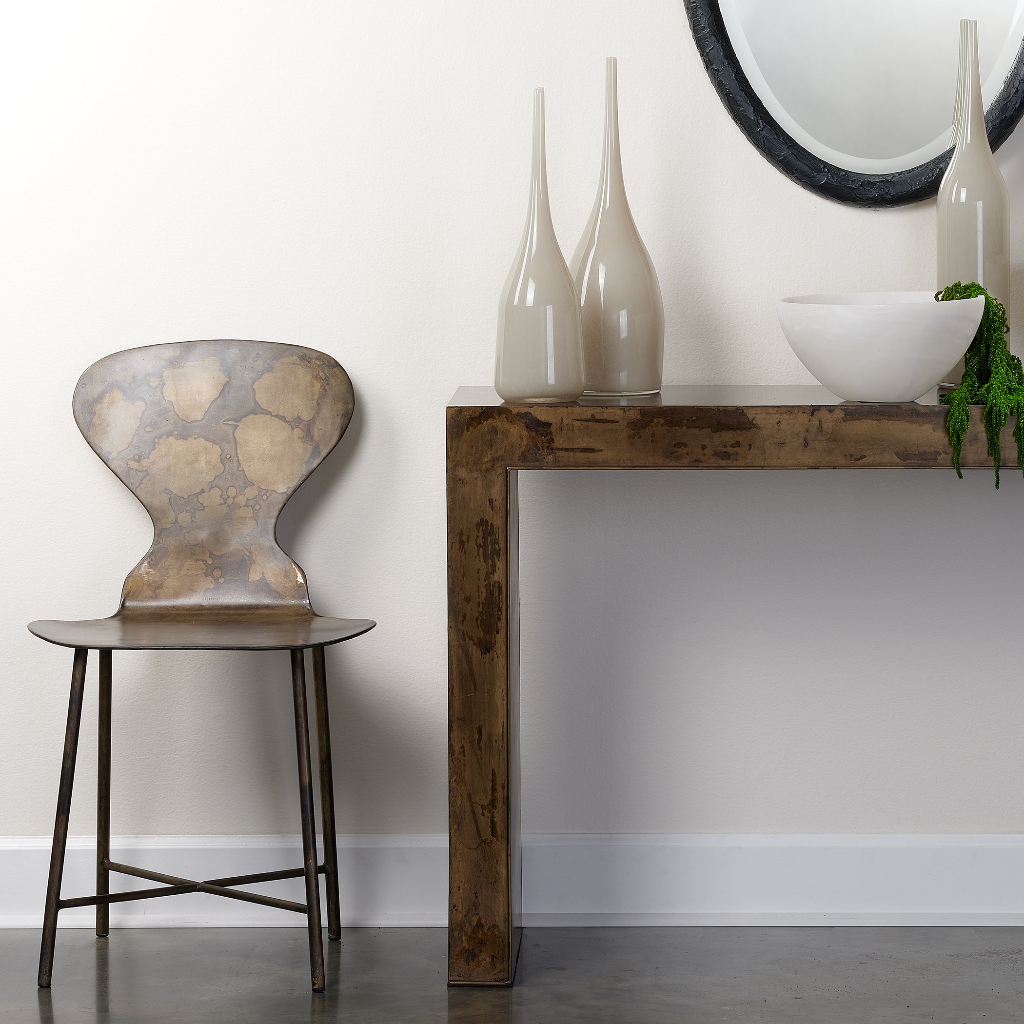 McCallan Metal Chair, Acid Wash Metal by Jamie Young