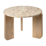 Quarry Wood and Tendua Stone Coffee Table by Jamie Young