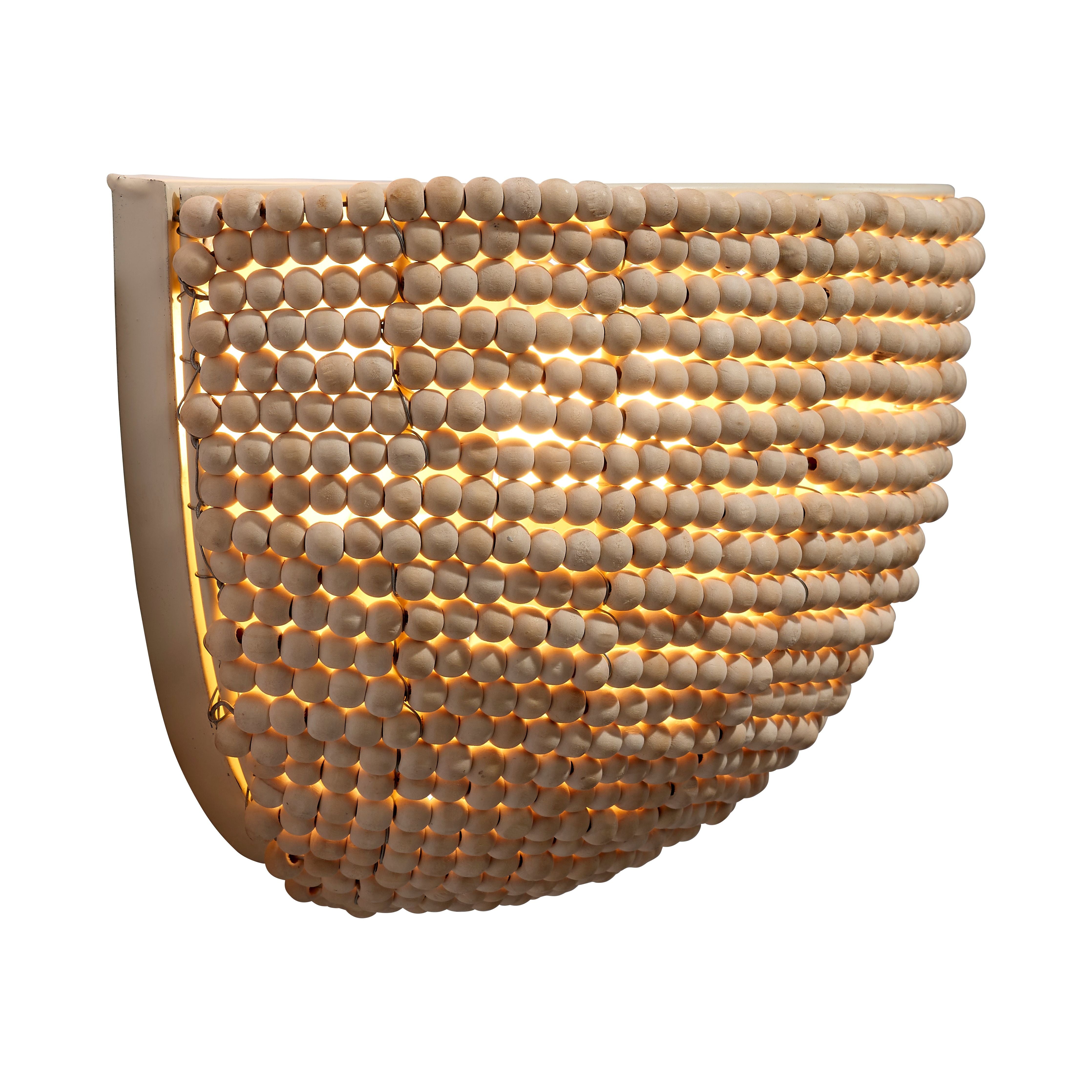 Barnacle 1-Light Beaded Demi Lune Wall Sconce by Jamie Young