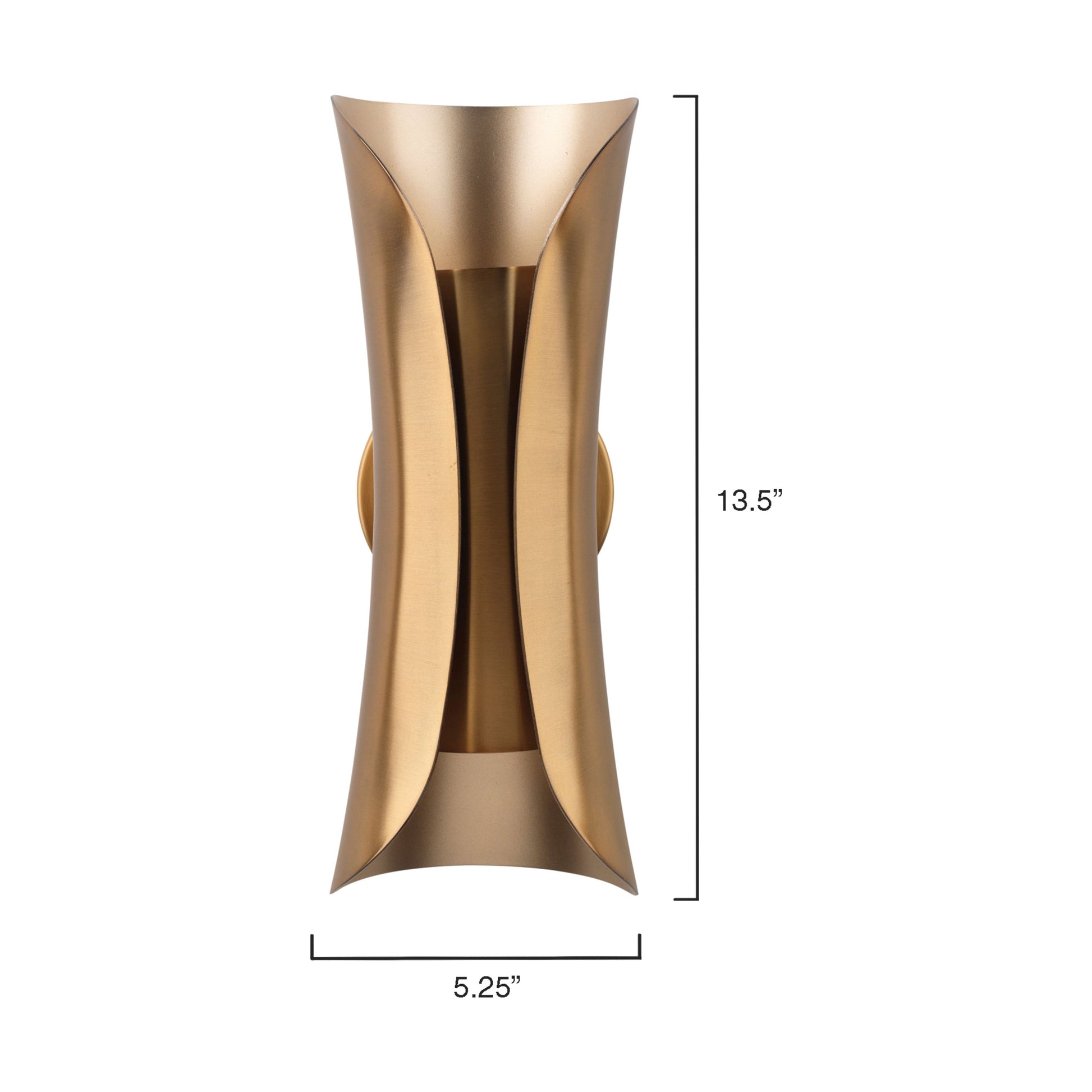 Capsule 1-Light Steel Sconce, Antique Brass by Jamie Young