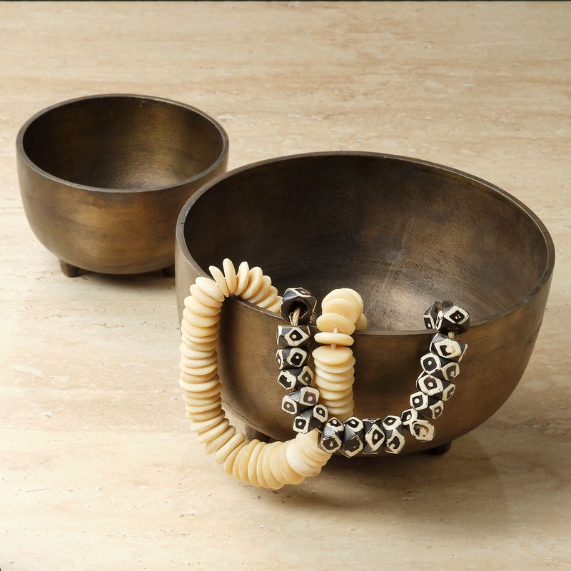 Relic Metal Footed Decorative Bowl by Jamie Young