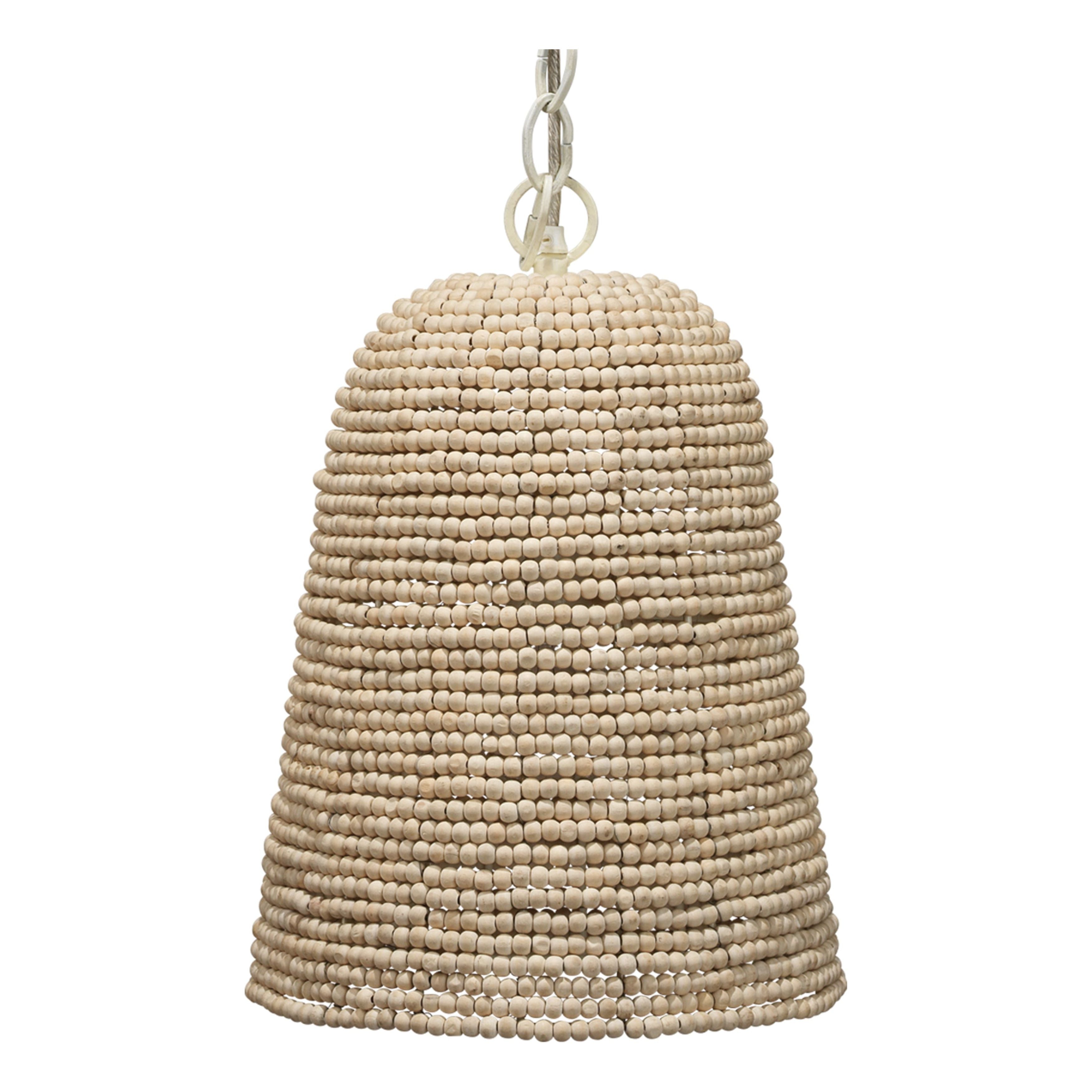 Canal Wood Beaded 1-Light Pendant by Jamie Young