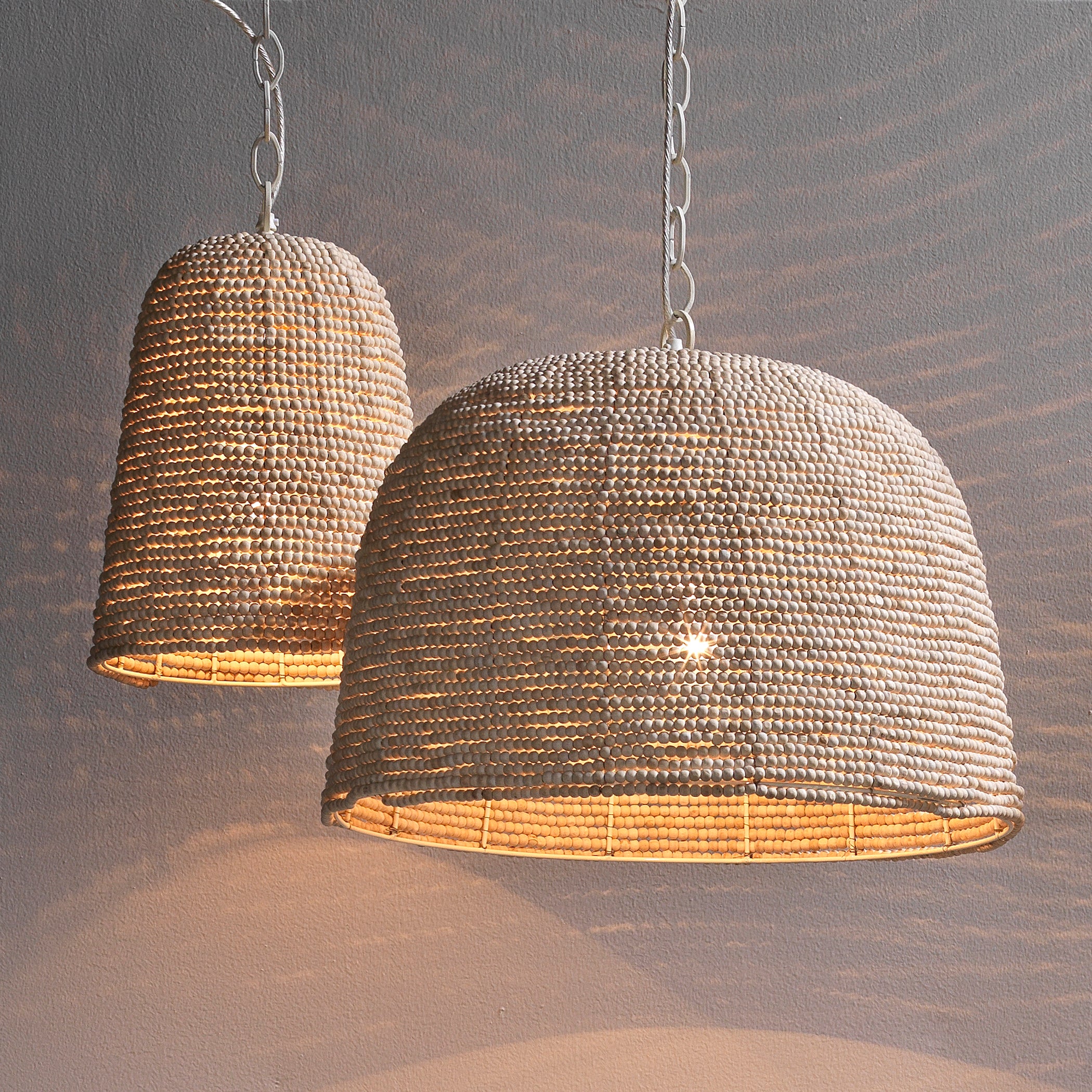 Canal Wood Beaded 1-Light Pendant by Jamie Young