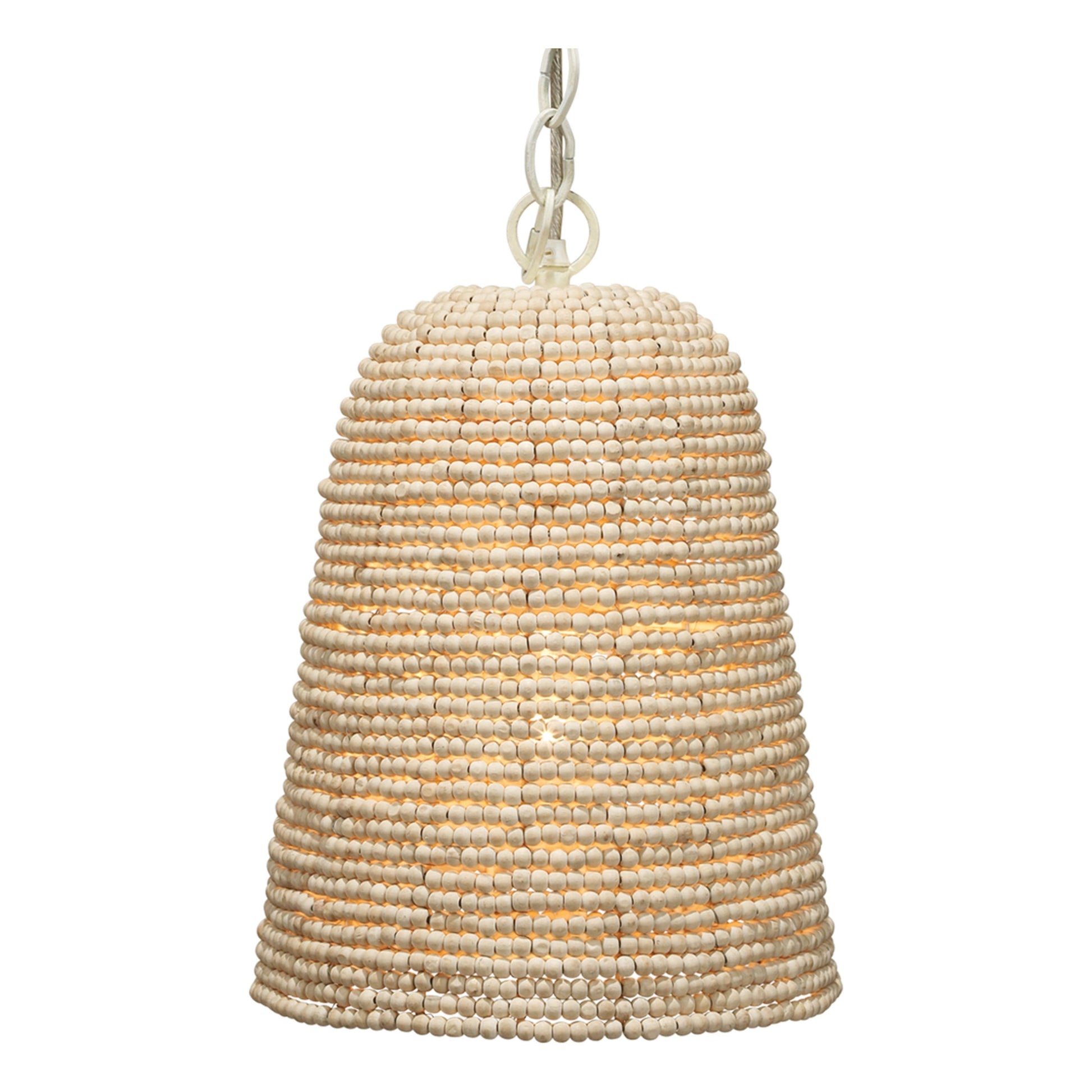 Canal Wood Beaded 1-Light Pendant by Jamie Young