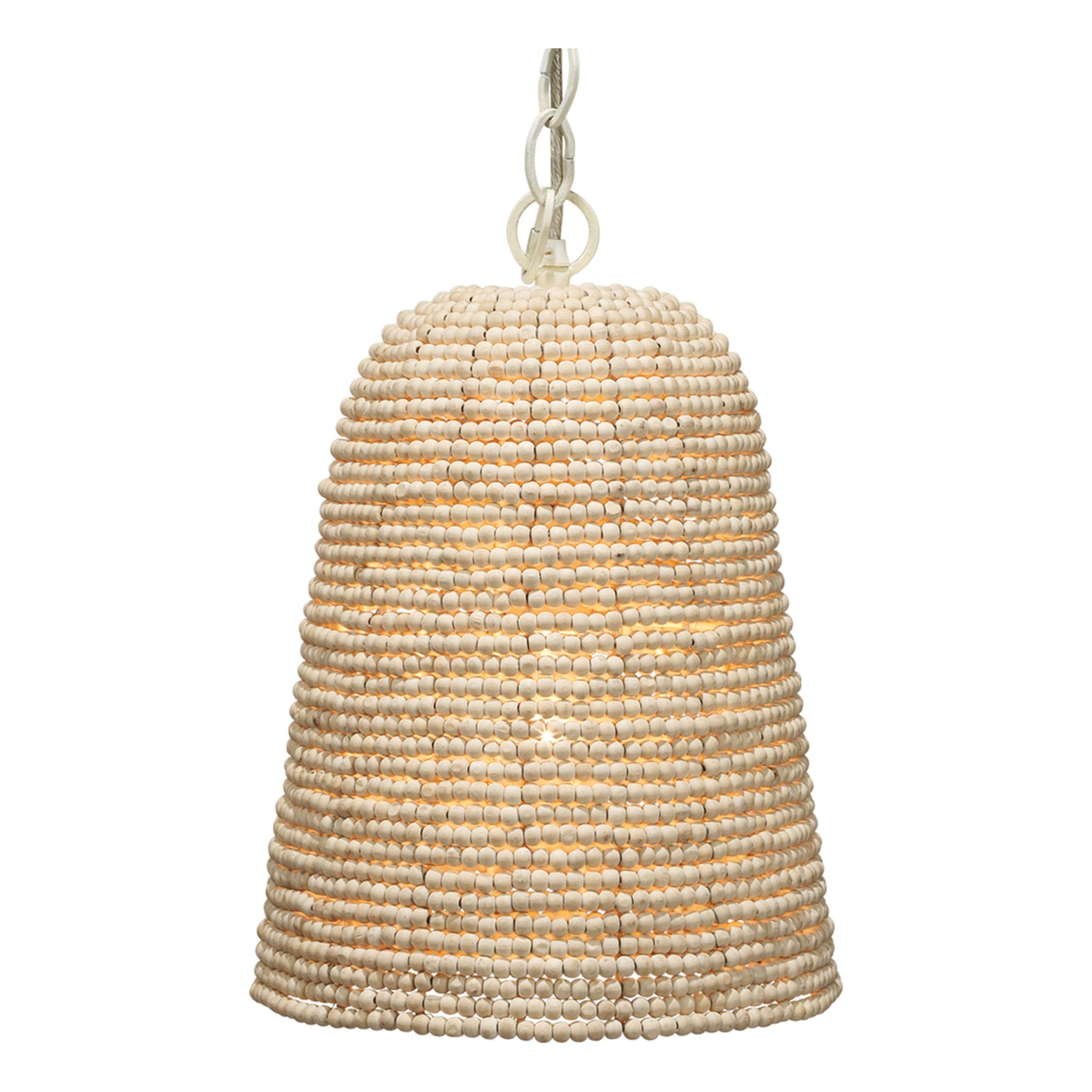 Canal Wood Beaded 1-Light Pendant by Jamie Young