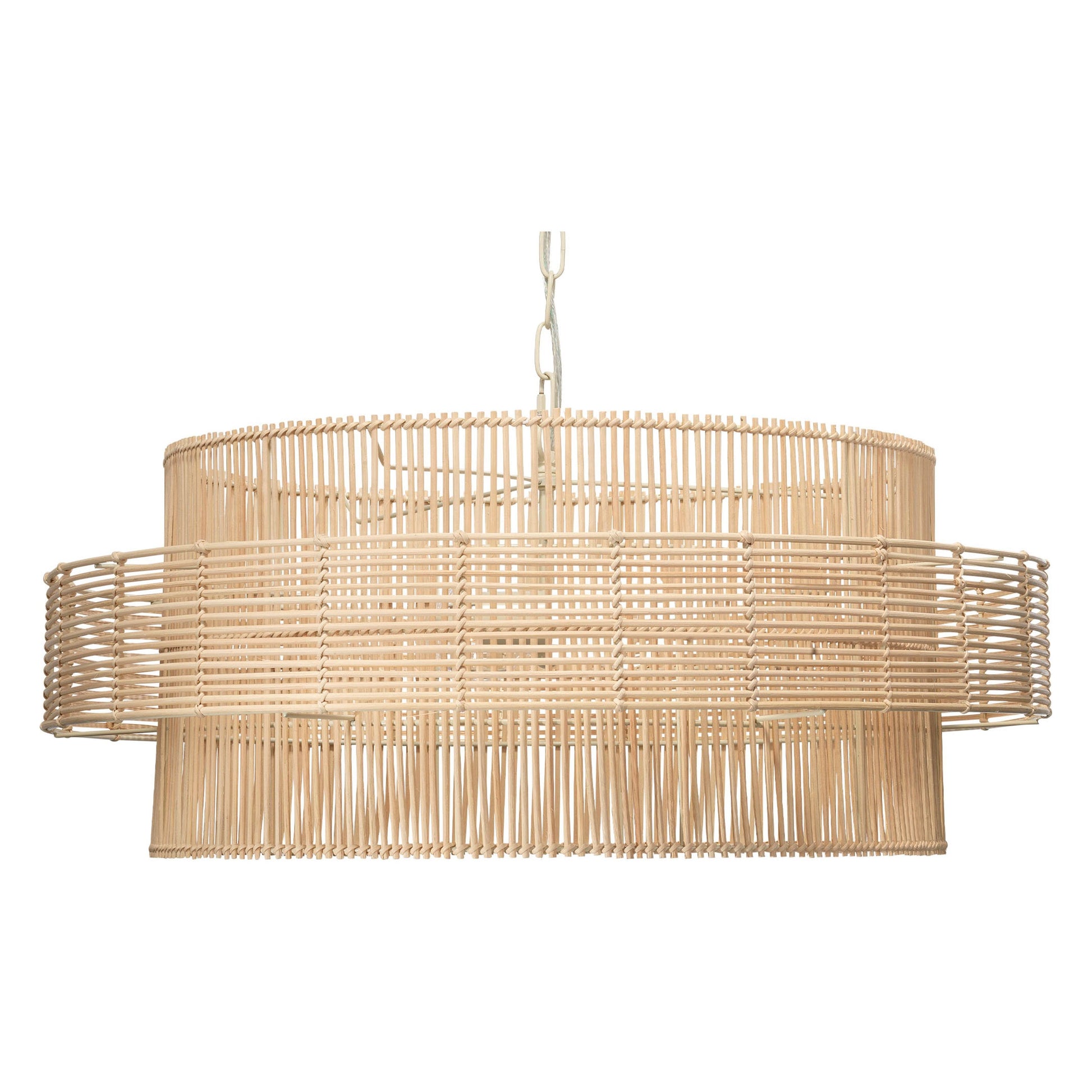 Concentric Rattan 2-Light Pendant by Jamie Young