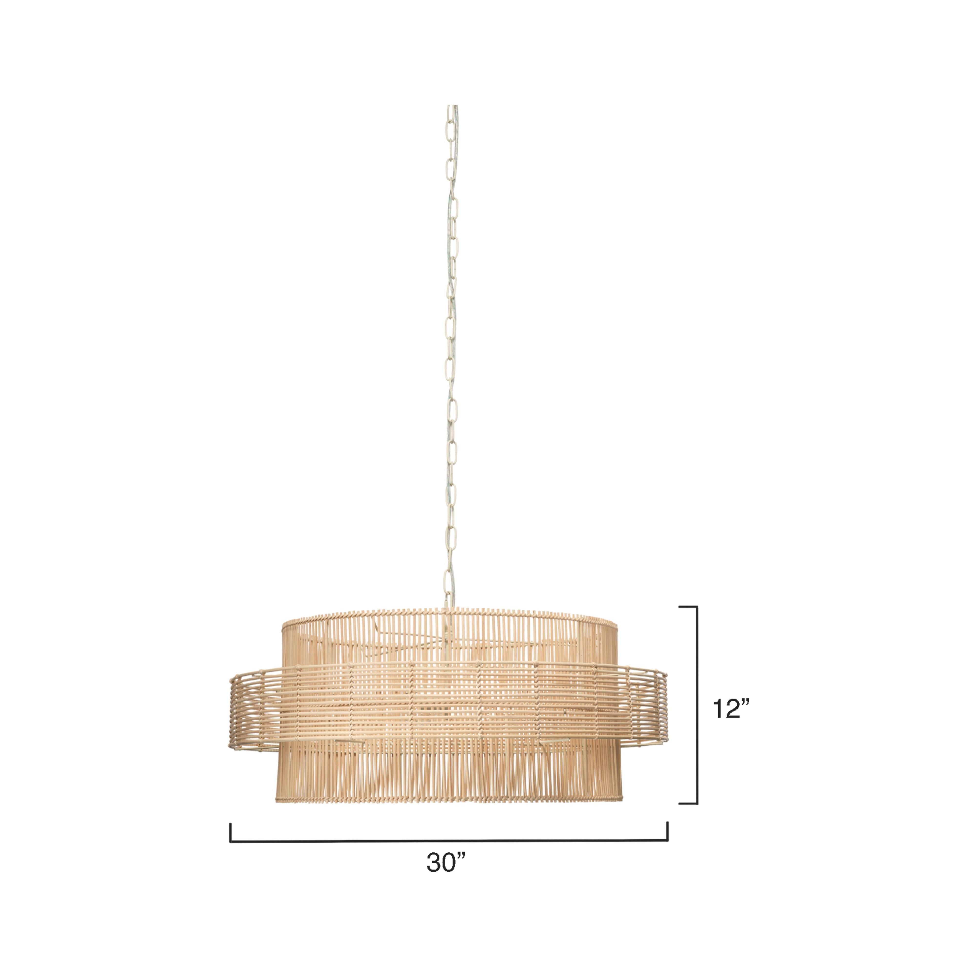 Concentric Rattan 2-Light Pendant by Jamie Young