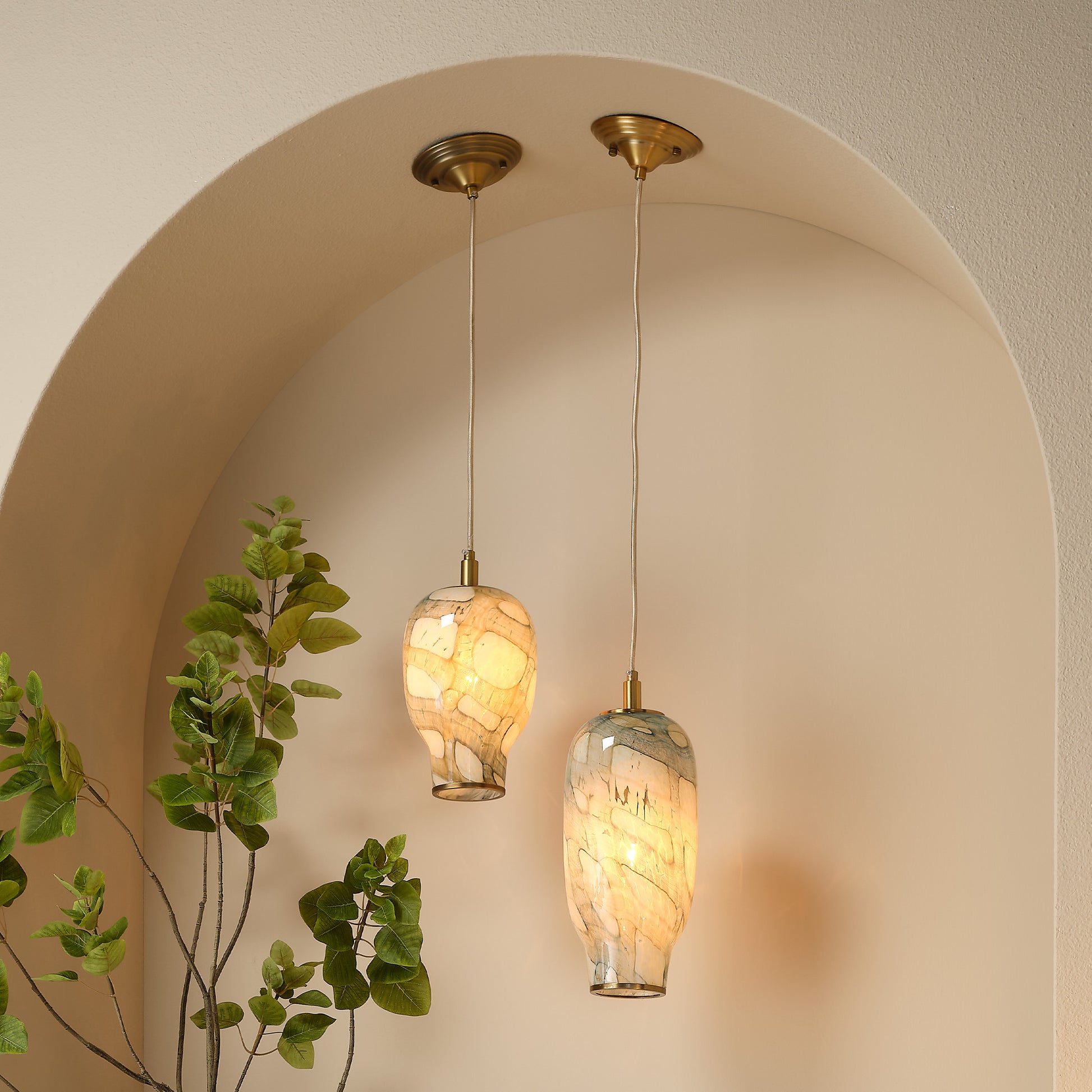 Helen Glass 1-Light Pendant by Jamie Young