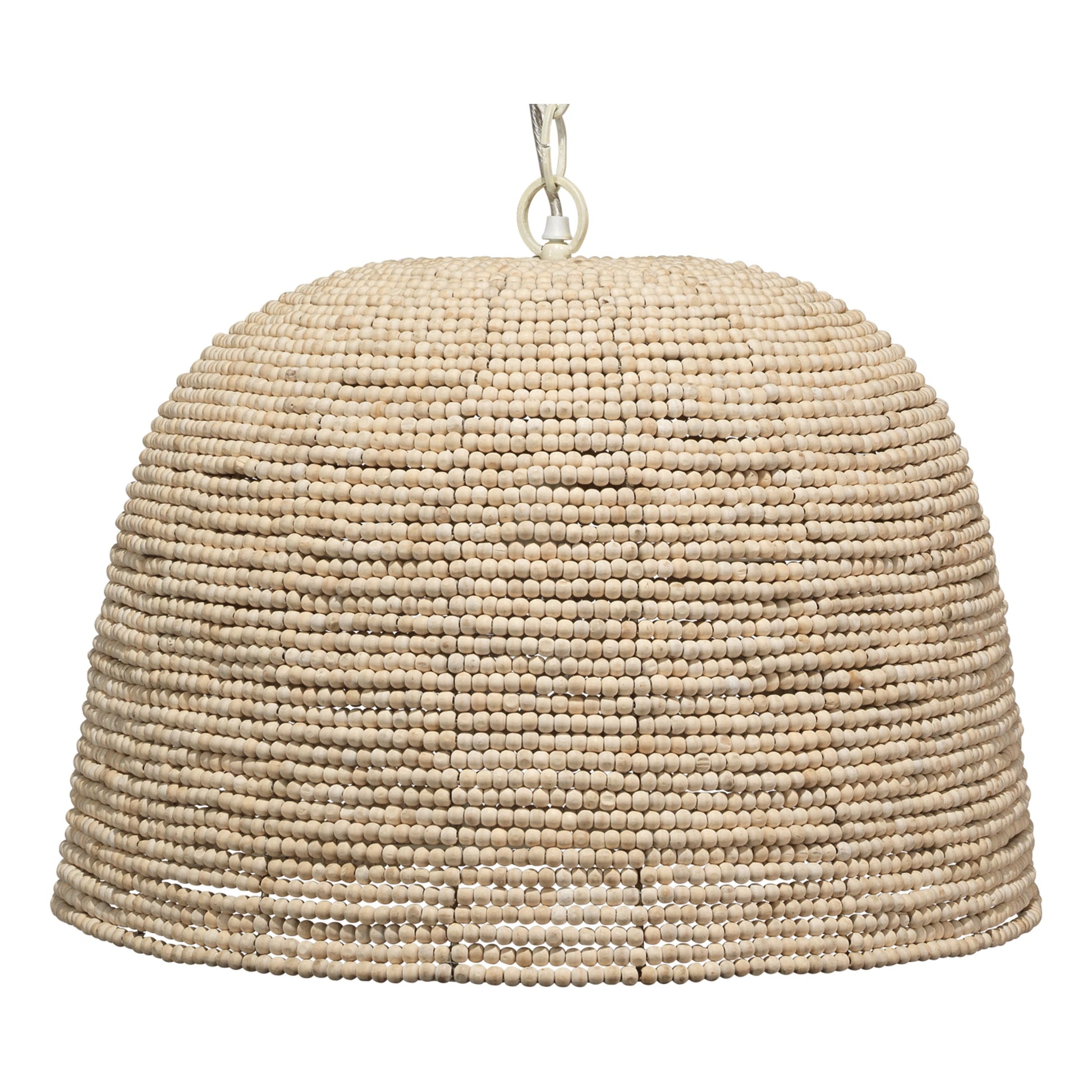 High Tide Wood Beaded 1-Light Pendant by Jamie Young