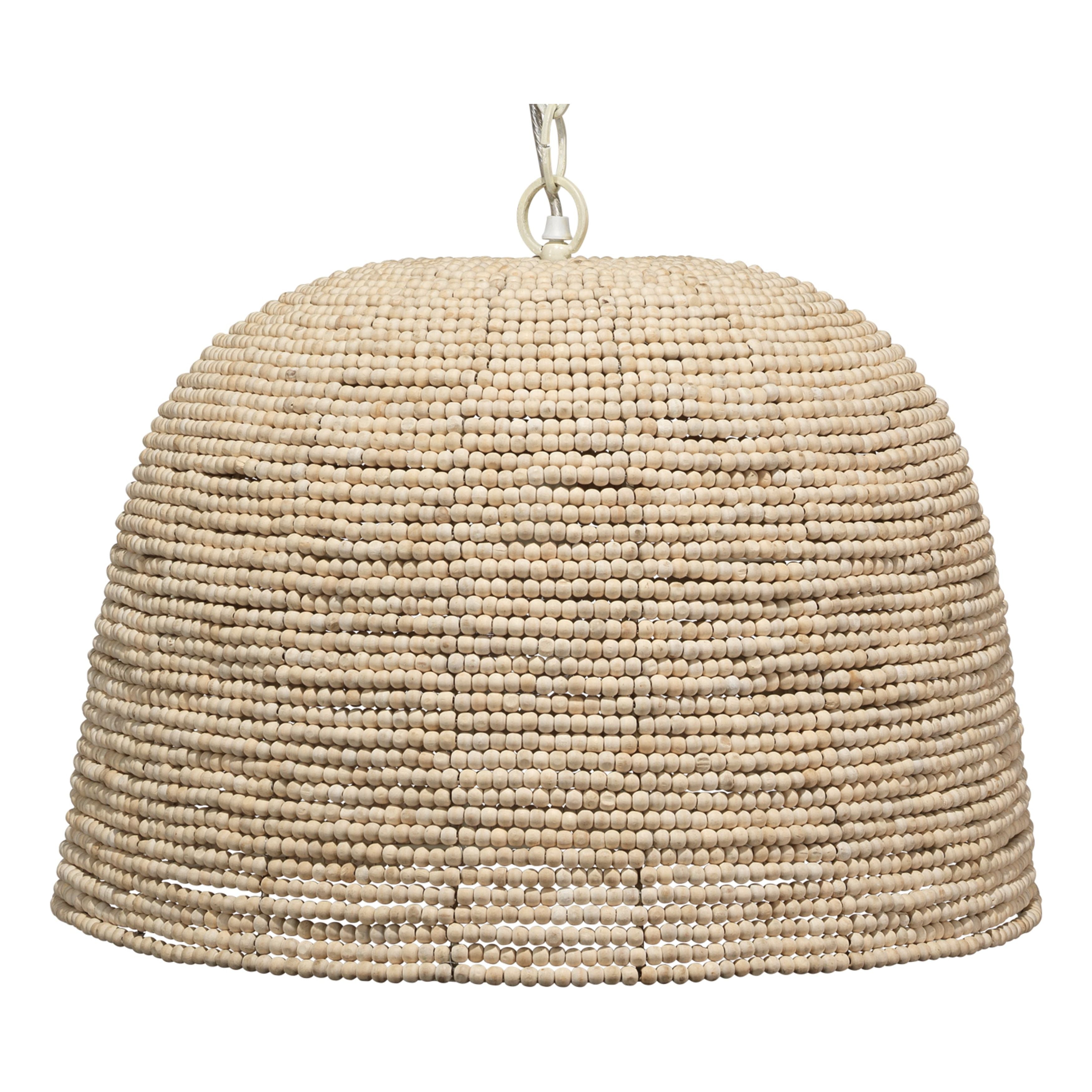 High Tide Wood Beaded 1-Light Pendant by Jamie Young