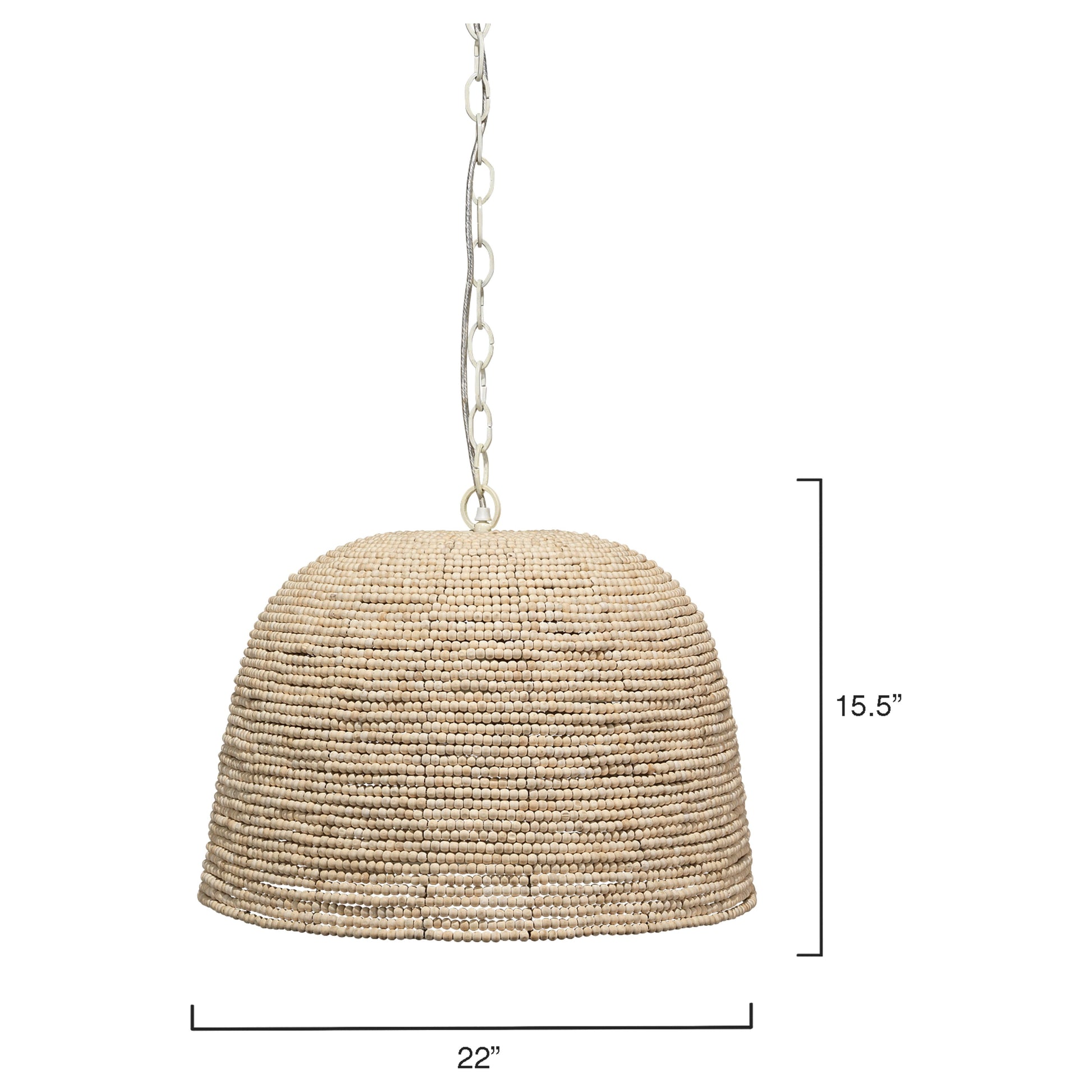 High Tide Wood Beaded 1-Light Pendant by Jamie Young