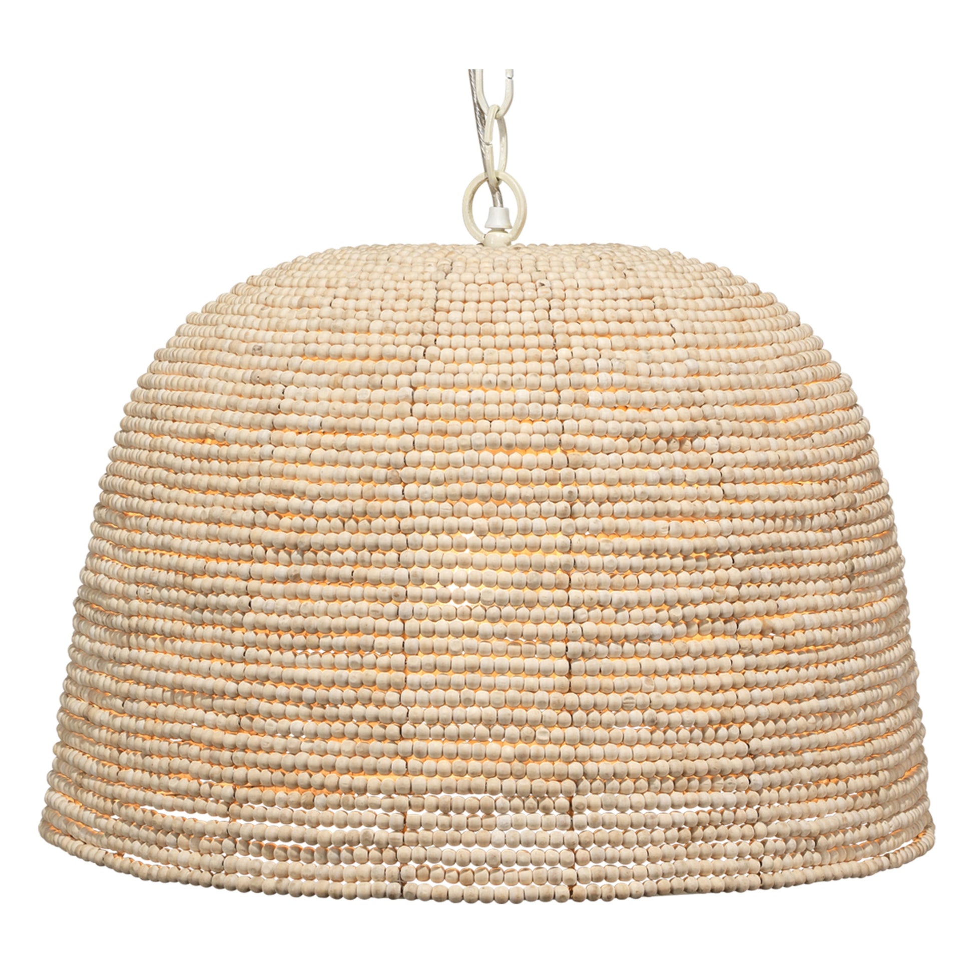 High Tide Wood Beaded 1-Light Pendant by Jamie Young