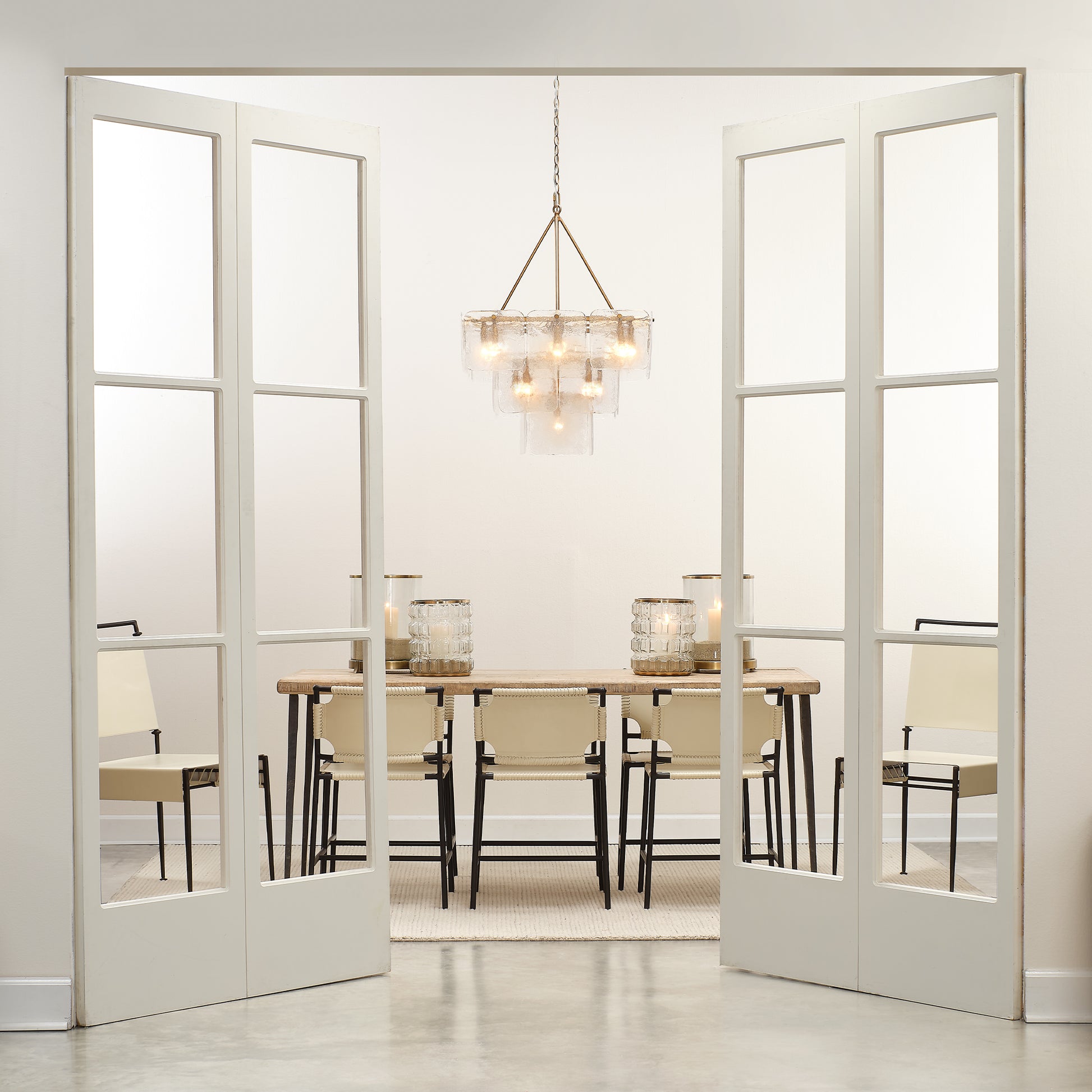 Perignon Three Tier Iron Chandelier by Jamie Young