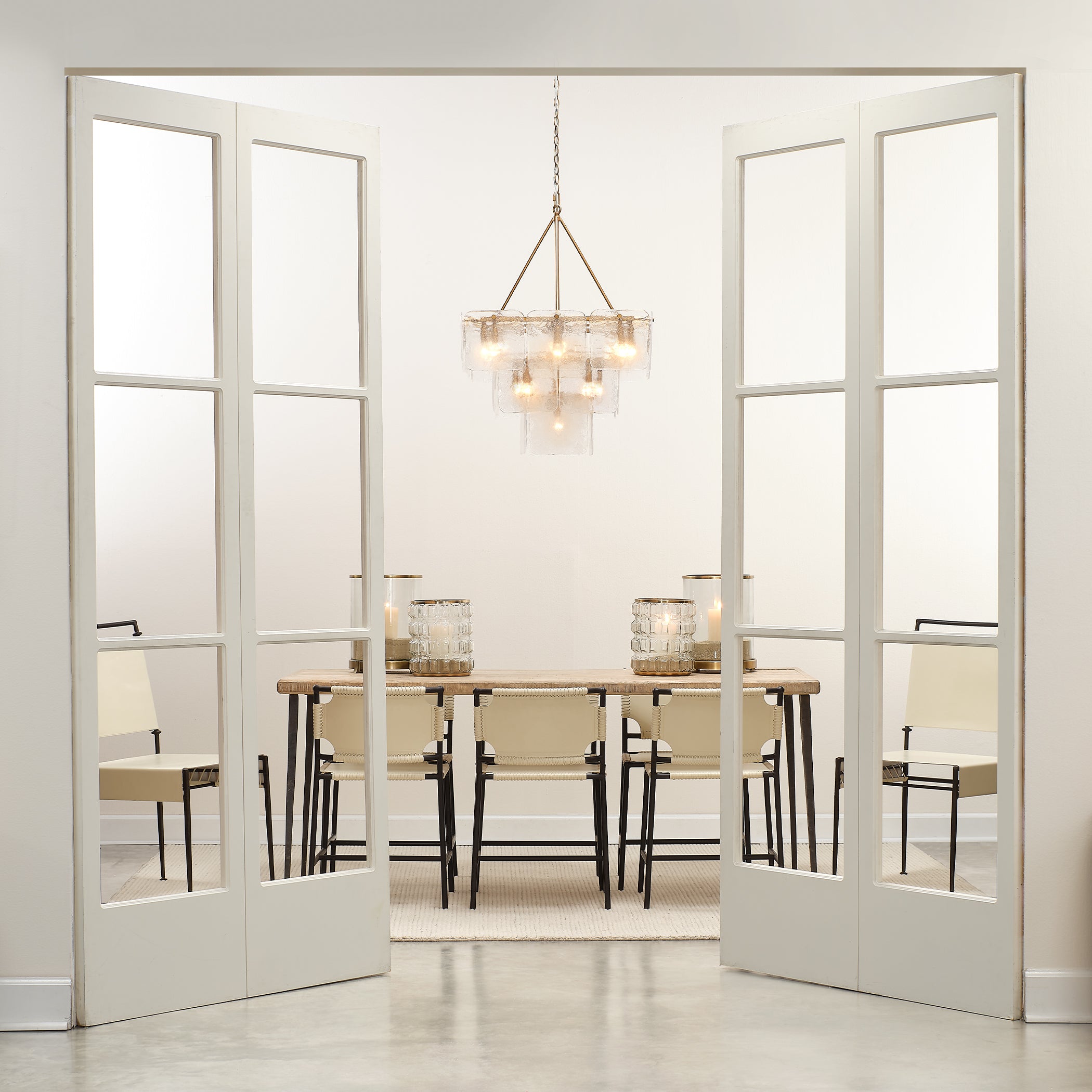 Perignon Three Tier Iron Chandelier by Jamie Young