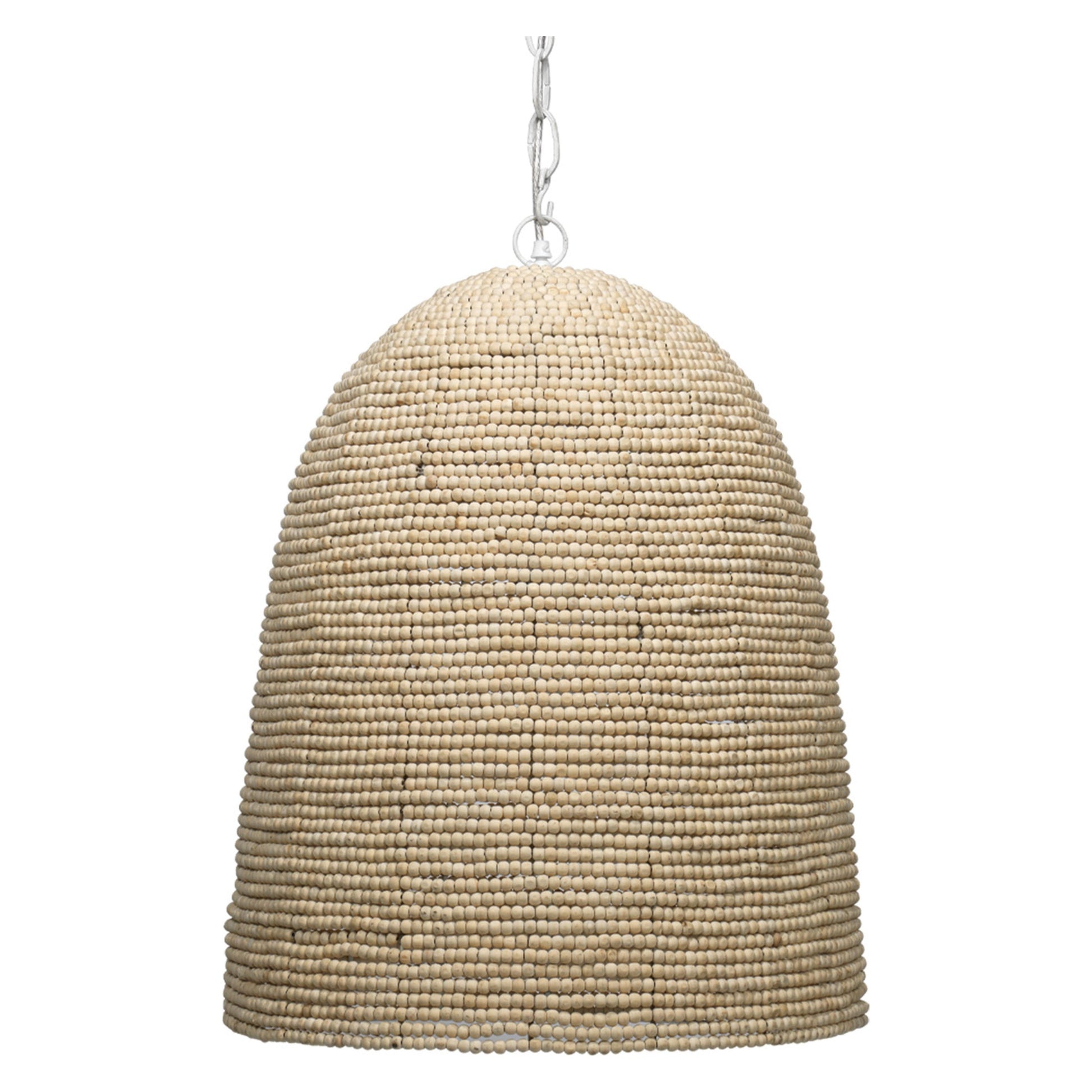 Waterfront Wood Beaded 1-Light Pendant by Jamie Young