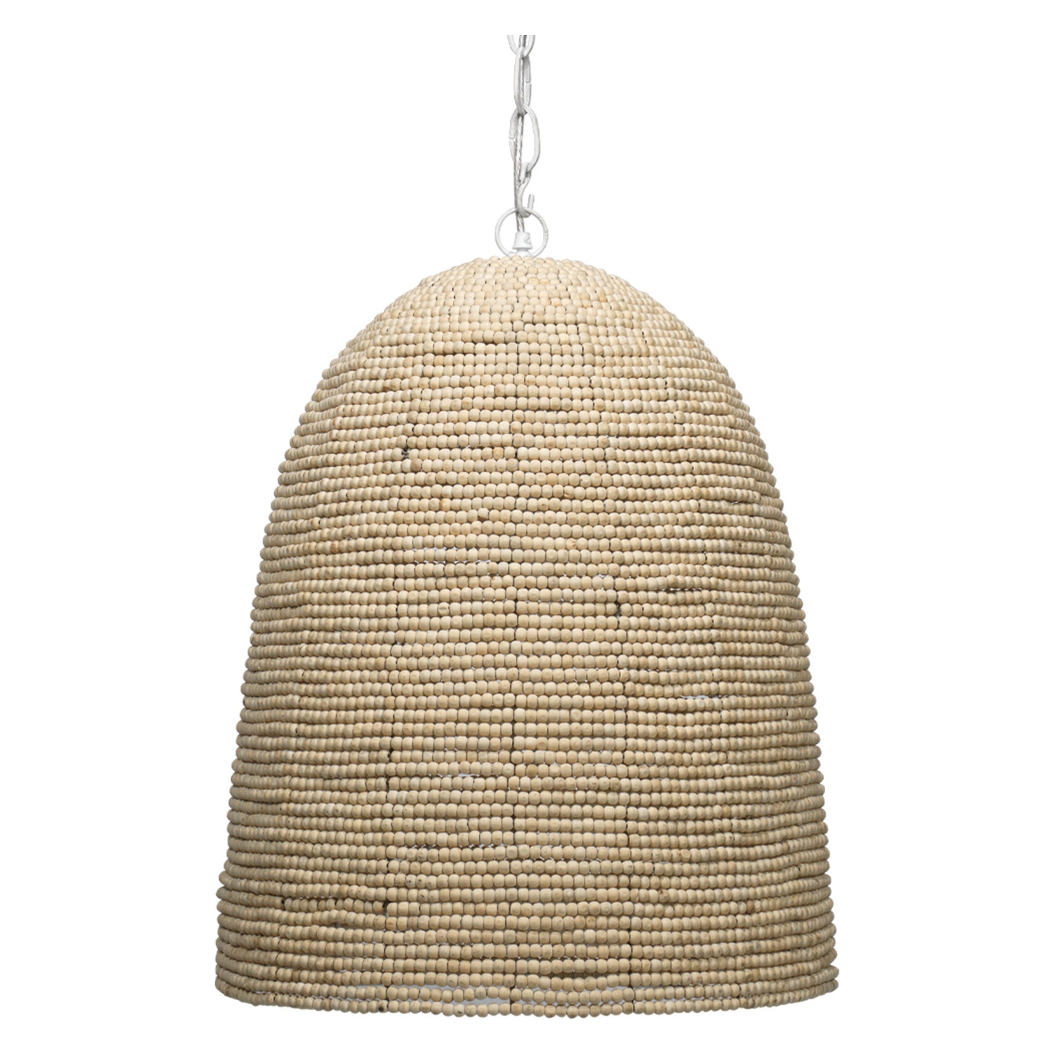 Waterfront Wood Beaded 1-Light Pendant by Jamie Young