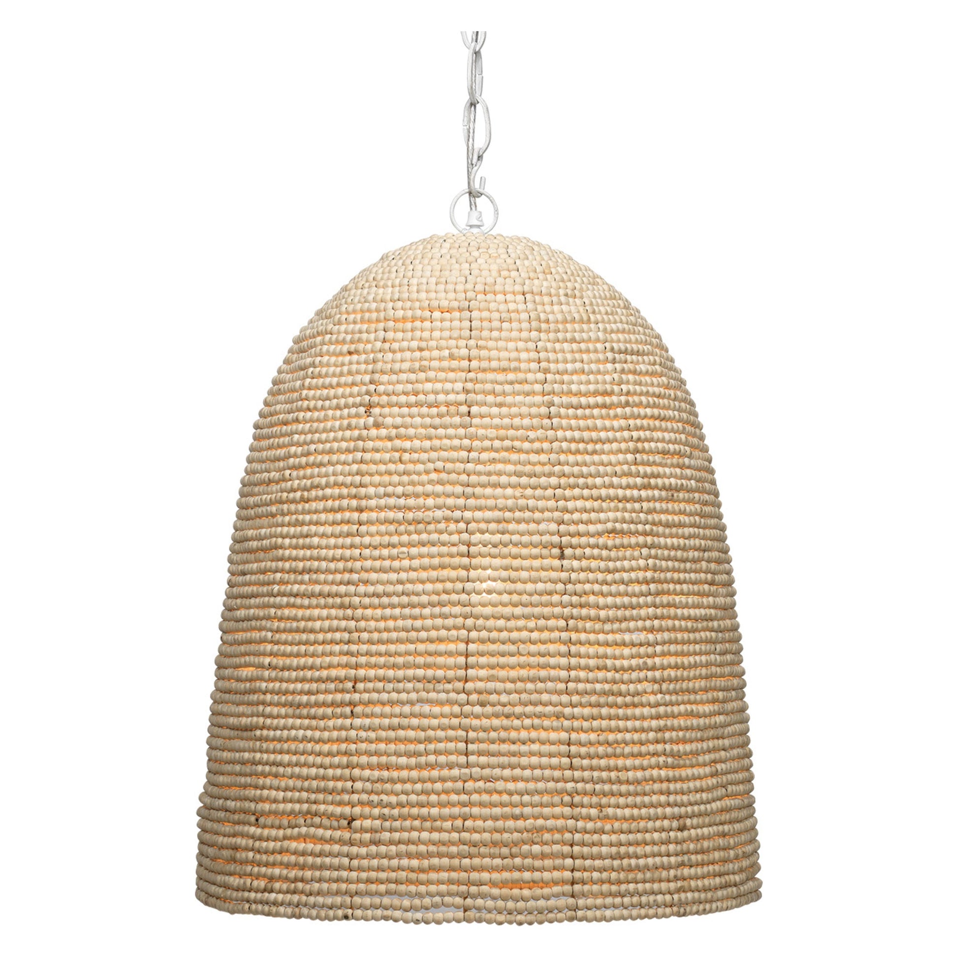 Waterfront Wood Beaded 1-Light Pendant by Jamie Young