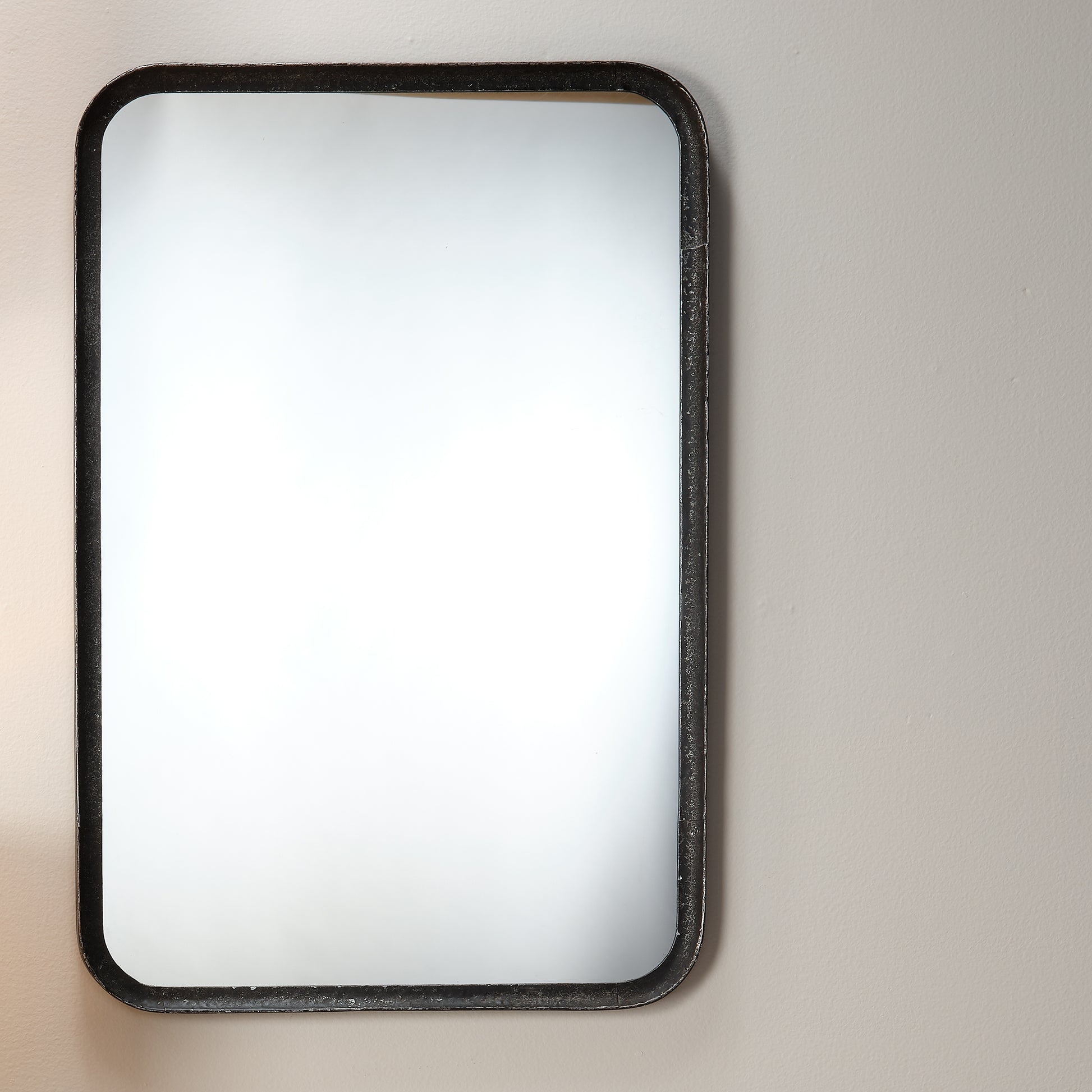 Principle Iron Rectangle Wall Mirror Black by Jamie Young