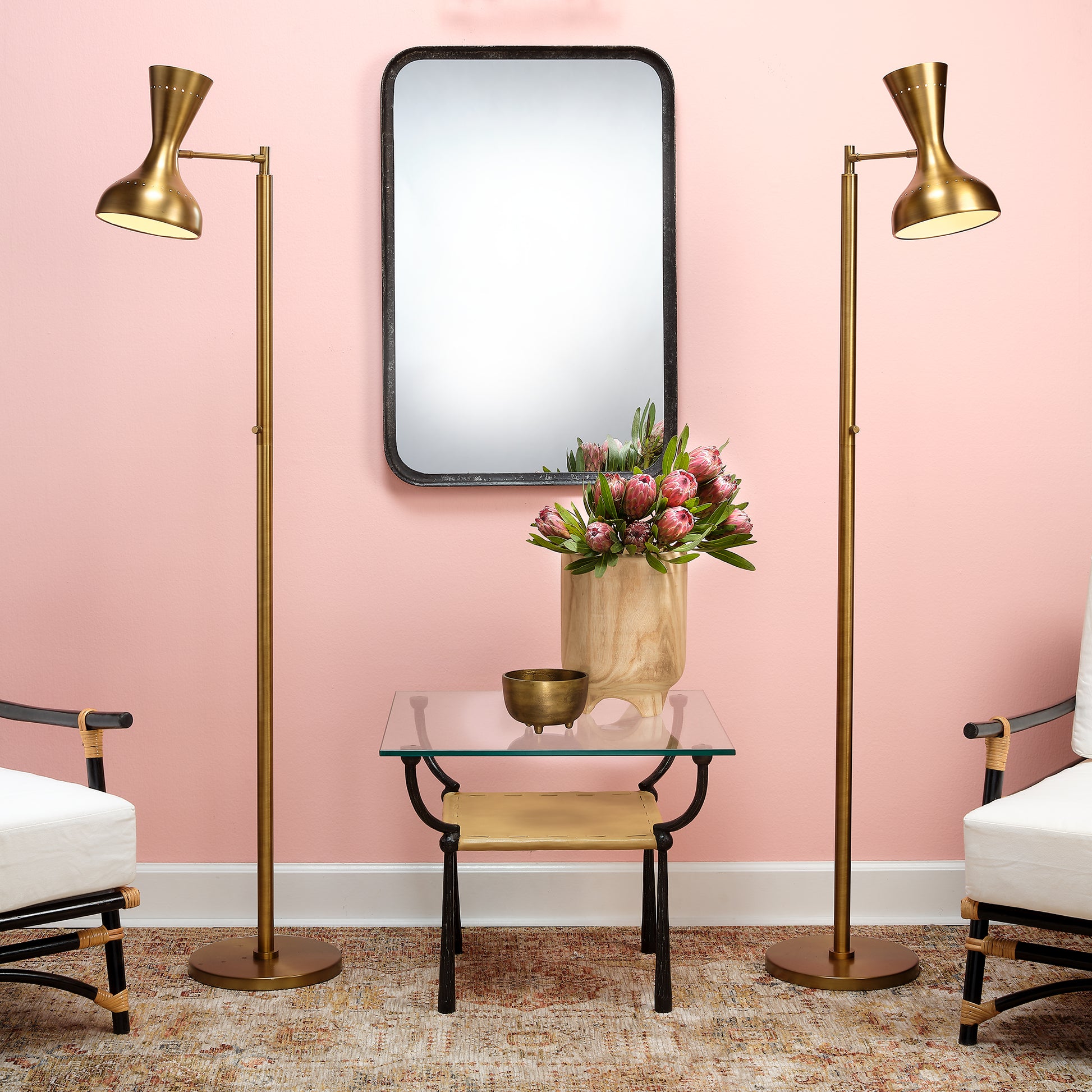 Principle Iron Rectangle Wall Mirror by Jamie Young