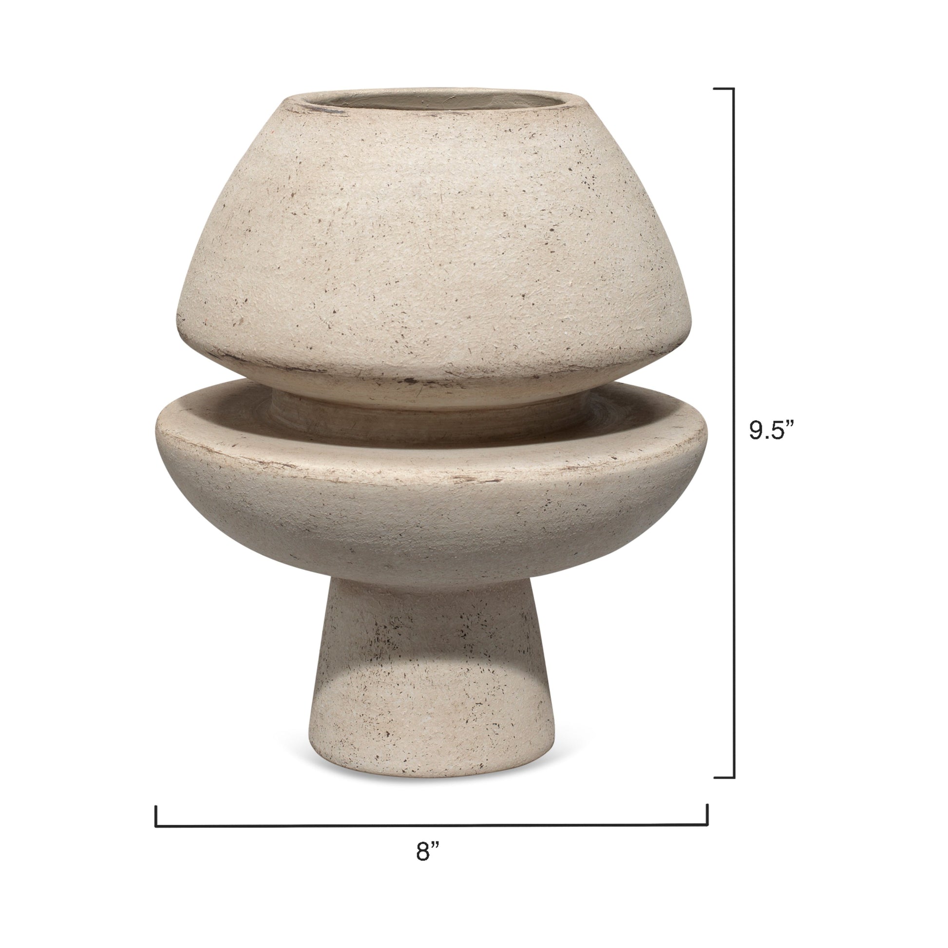 Foundation Decorative Ceramic Vase, Cream by Jamie Young