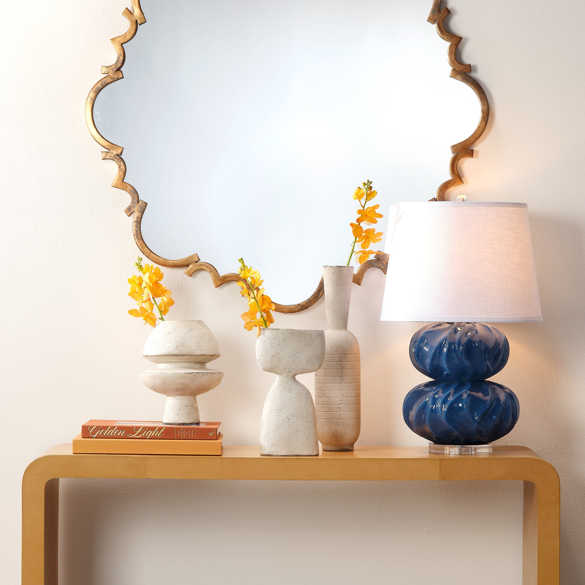 Foundation Decorative Ceramic Vase, Cream by Jamie Young