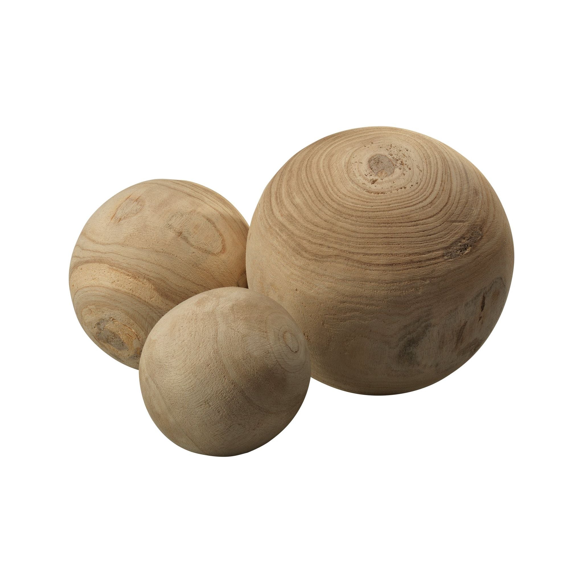 Malibu Wood Spheres (set of 3) by Jamie Young