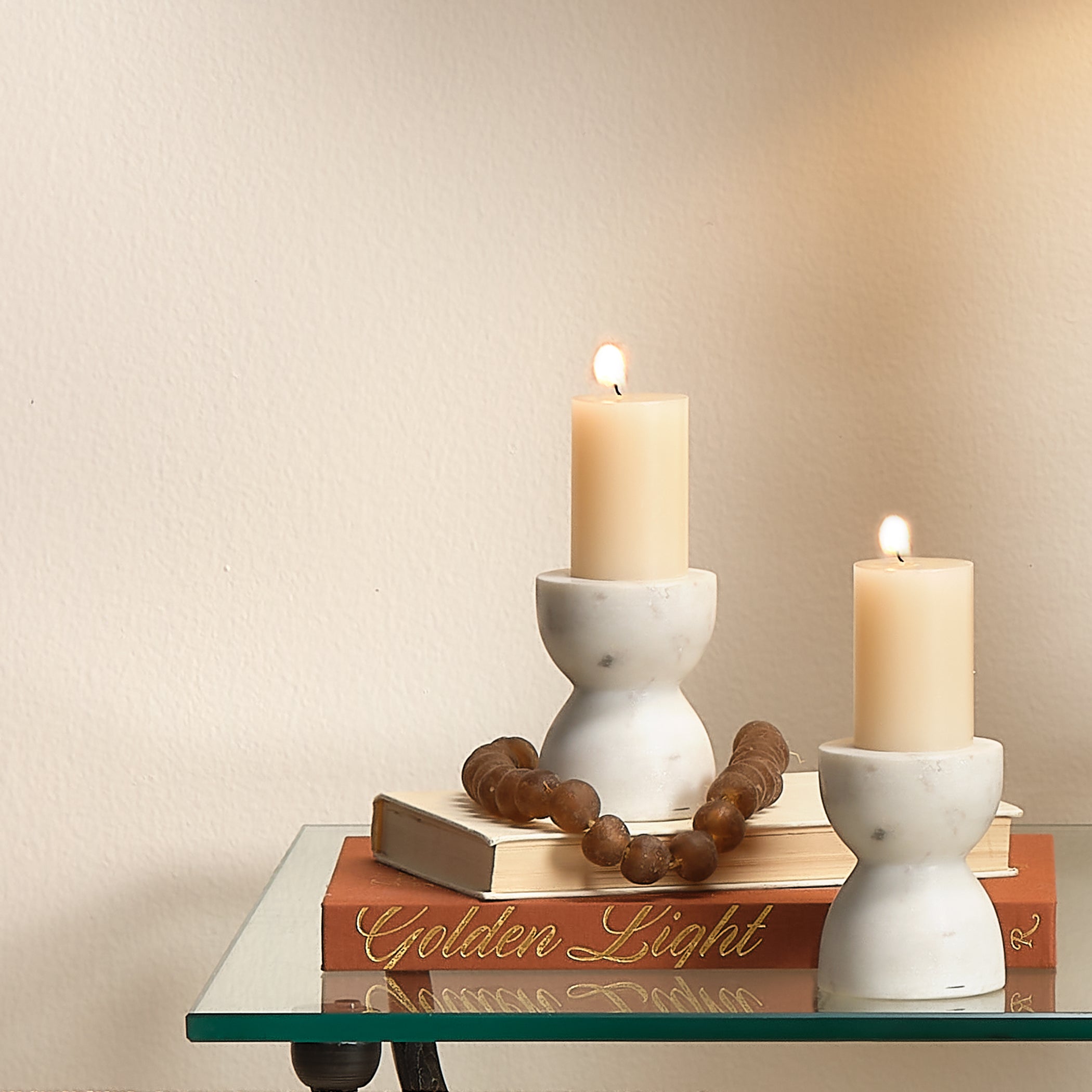 Petit Marble Candlesticks (Set of 2) by Jamie Young