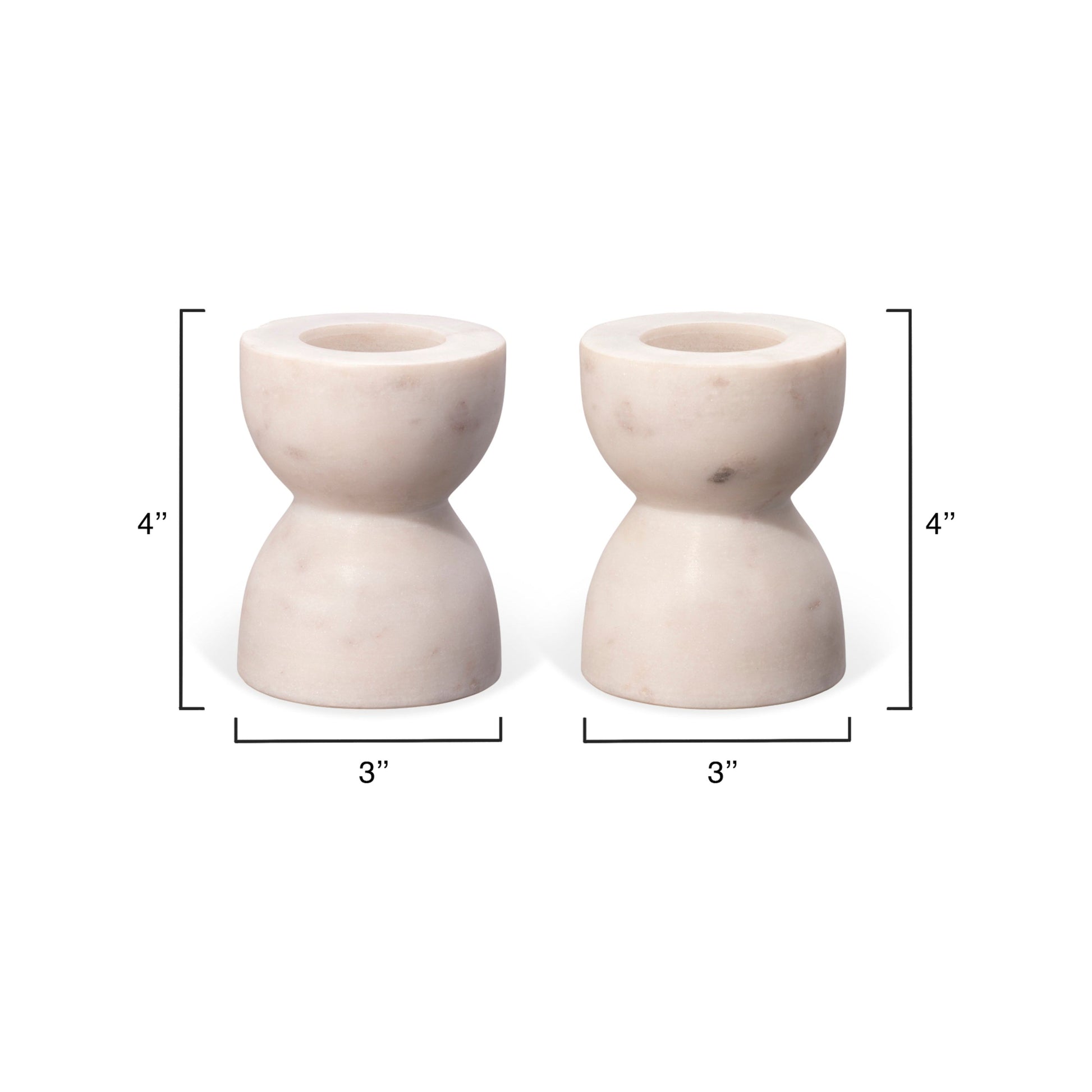 Petit Marble Candlesticks (Set of 2) by Jamie Young
