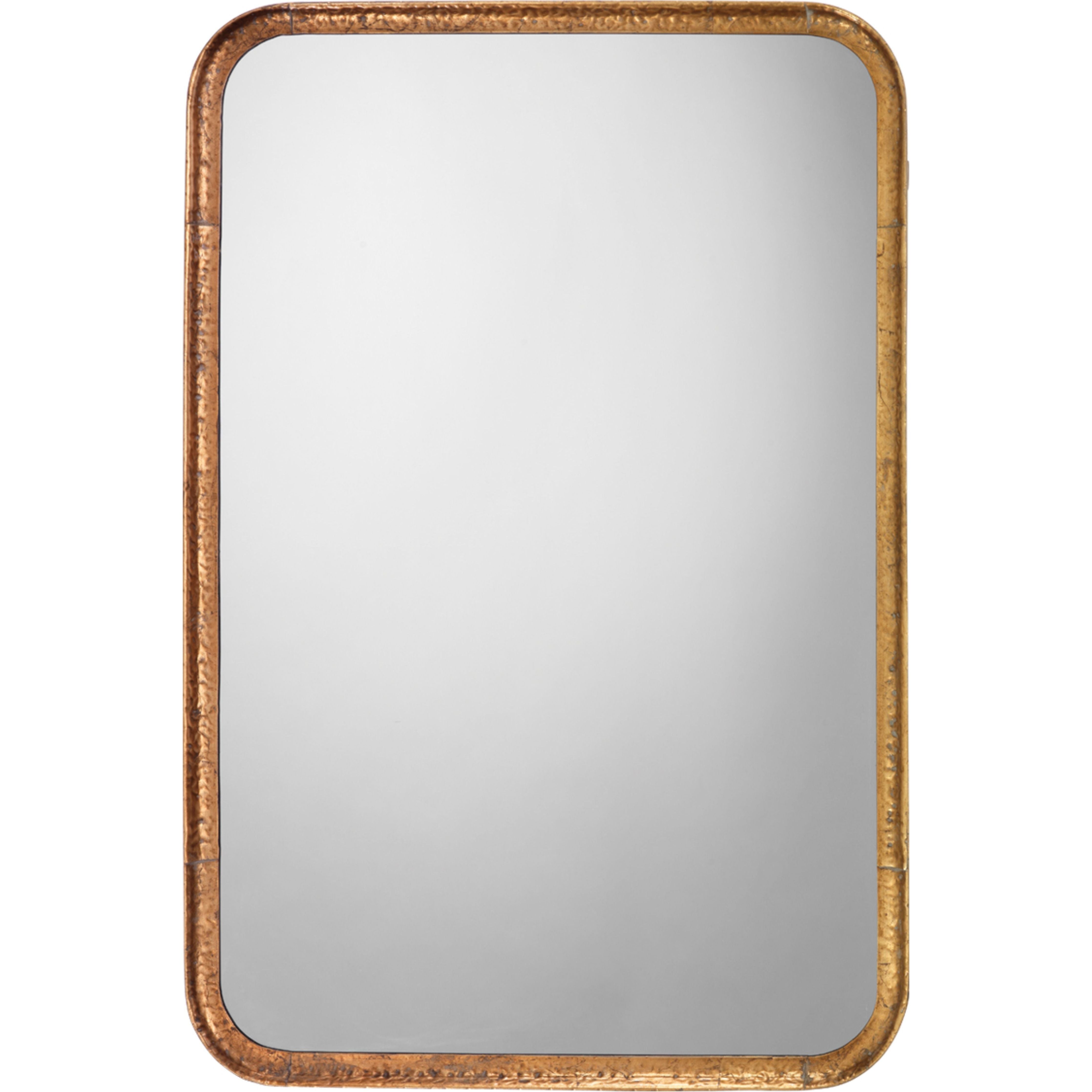 Principle Iron Rectangle Wall Mirror Gold by Jamie Young