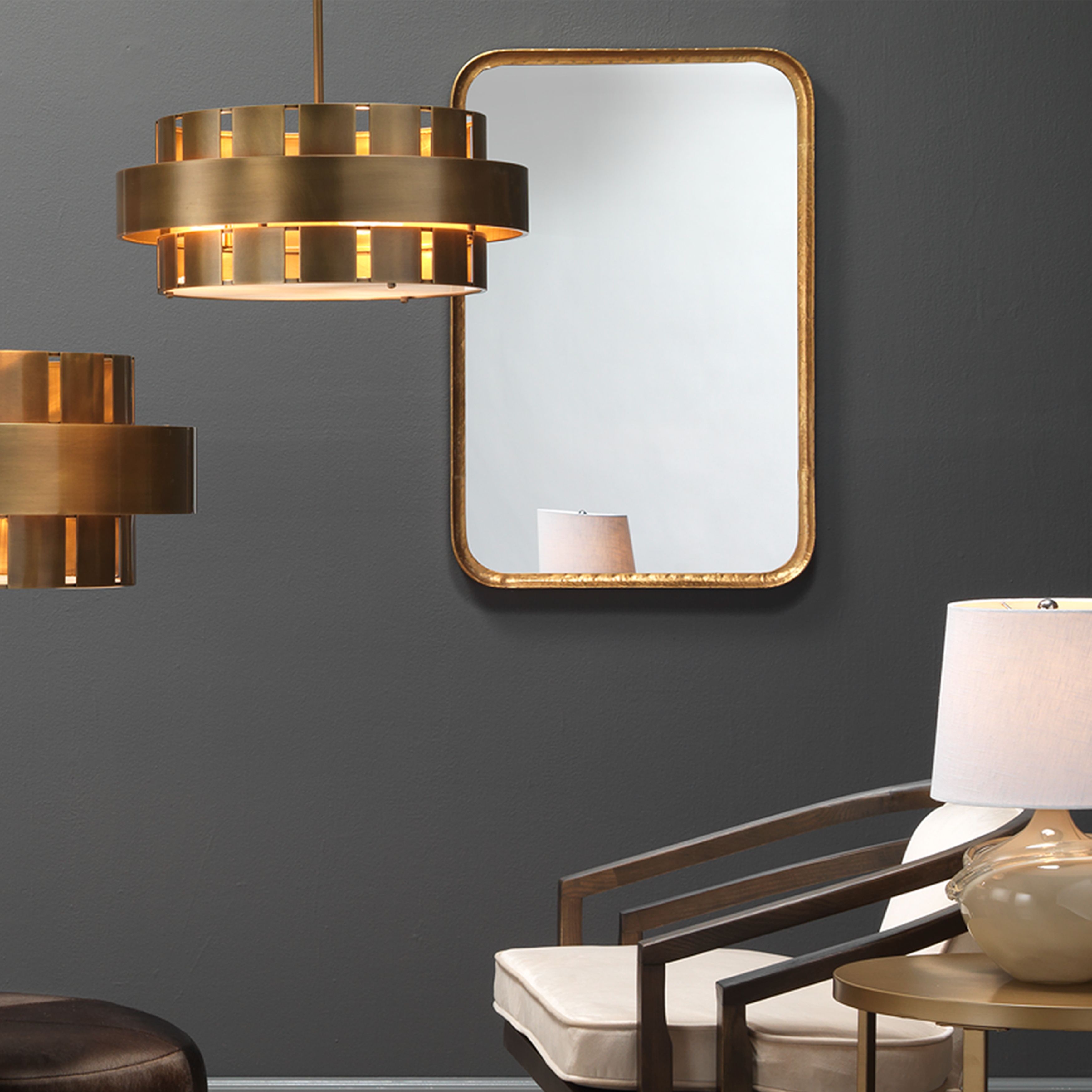 Principle Iron Rectangle Wall Mirror by Jamie Young