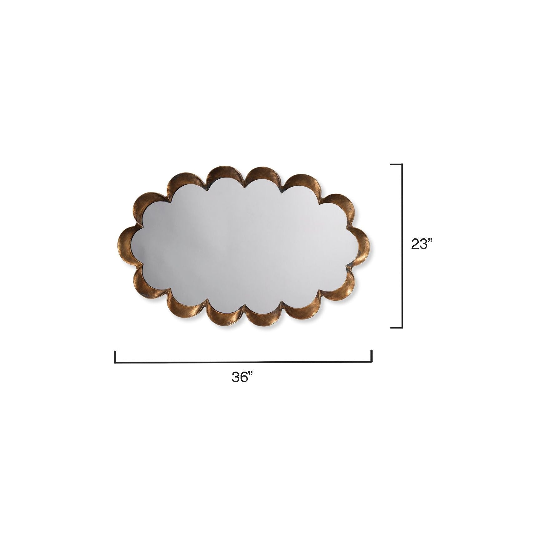 Scalloped Steel Wall Mirror by Jamie Young