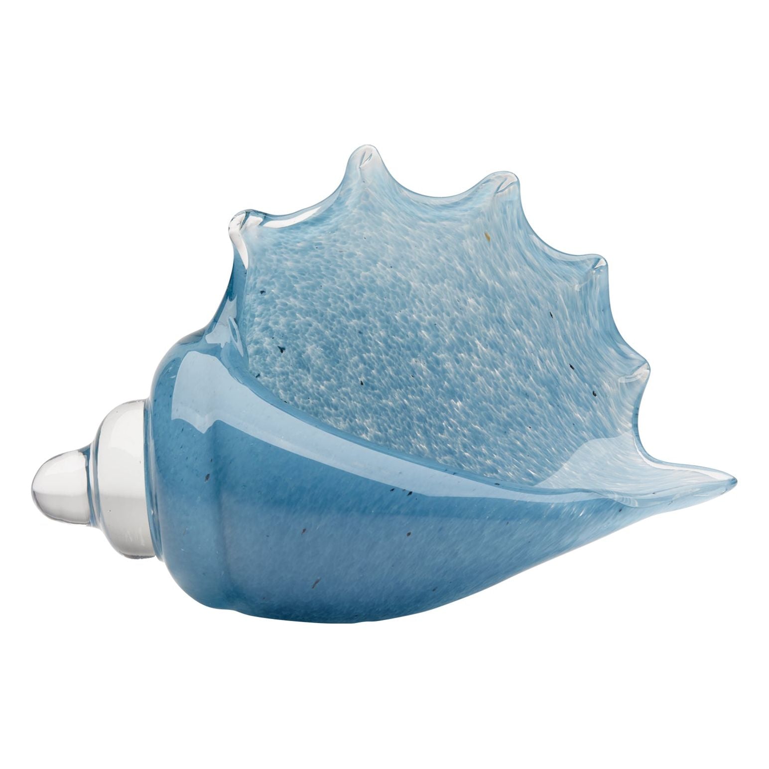 Triton Hand Blown Decorative Glass Shell, Blue by Jamie Young
