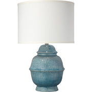 Kaya Ceramic Table Lamp with Linen Shade by Jamie Young