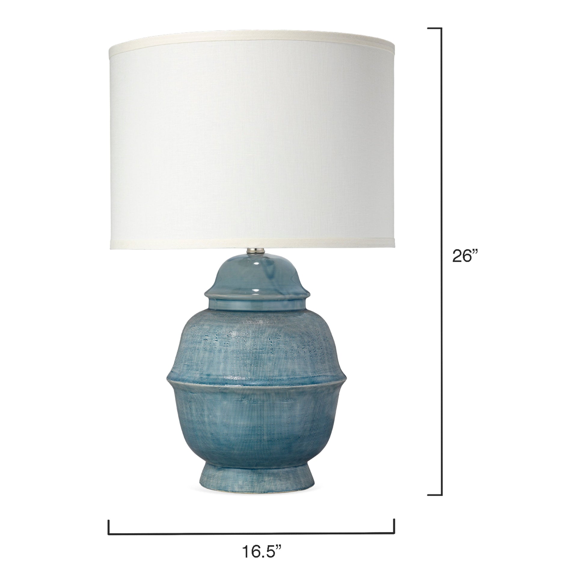 Kaya Ceramic Table Lamp with Linen Shade by Jamie Young
