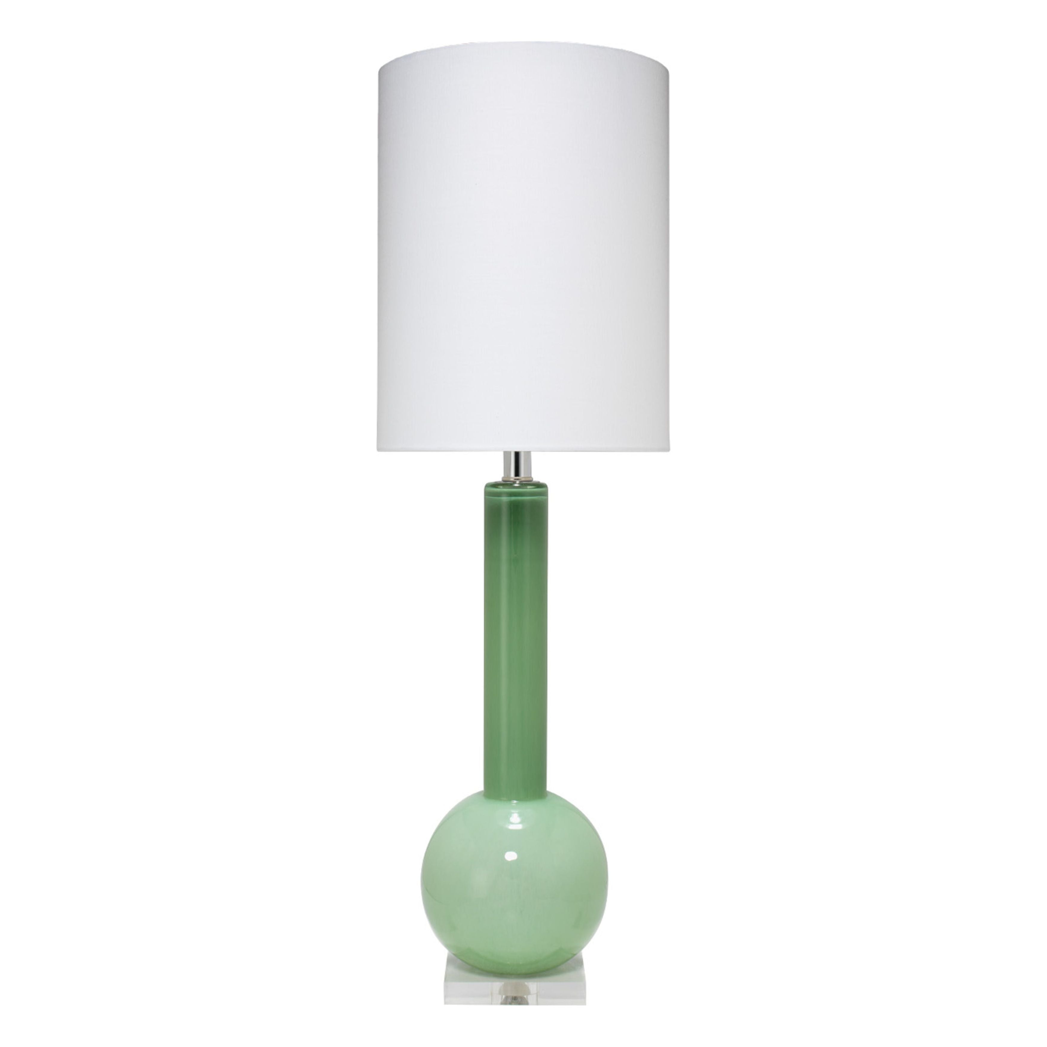 Studio Table Glass Lamp with Linen Shade by Jamie Young