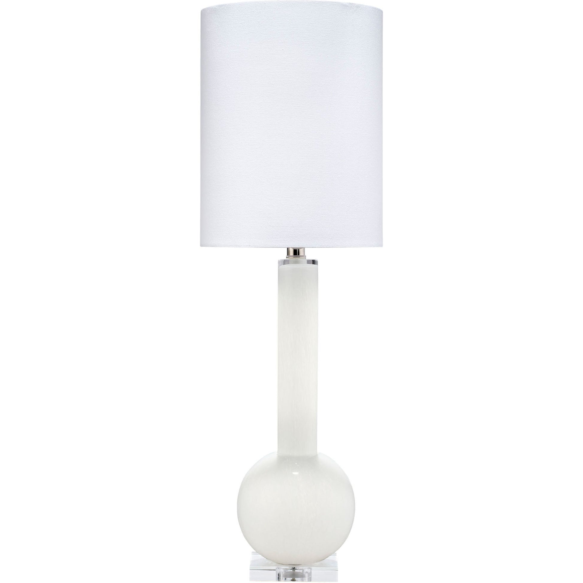Studio Table Glass Lamp with Linen Shade White by Jamie Young