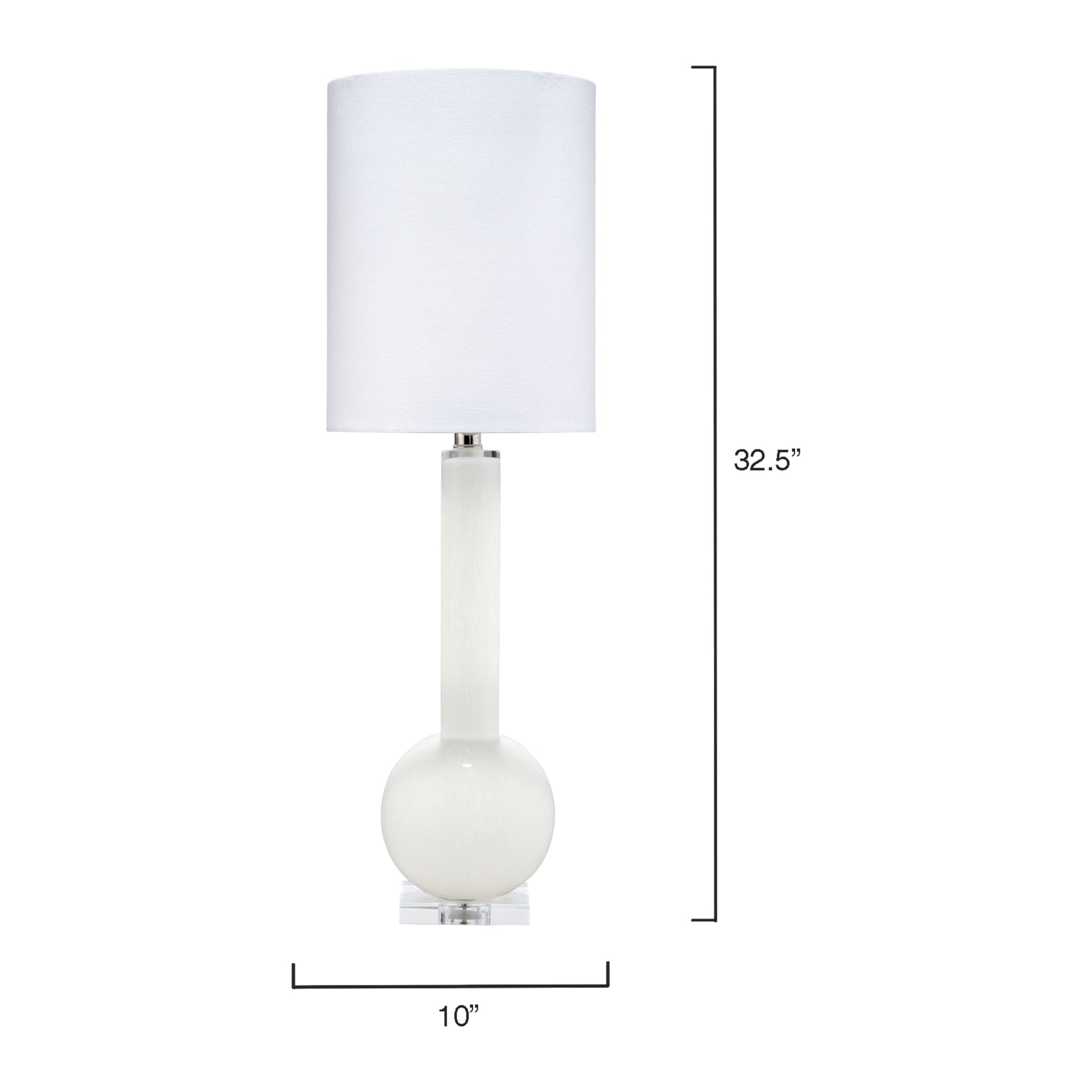 Studio Table Glass Lamp with Linen Shade by Jamie Young