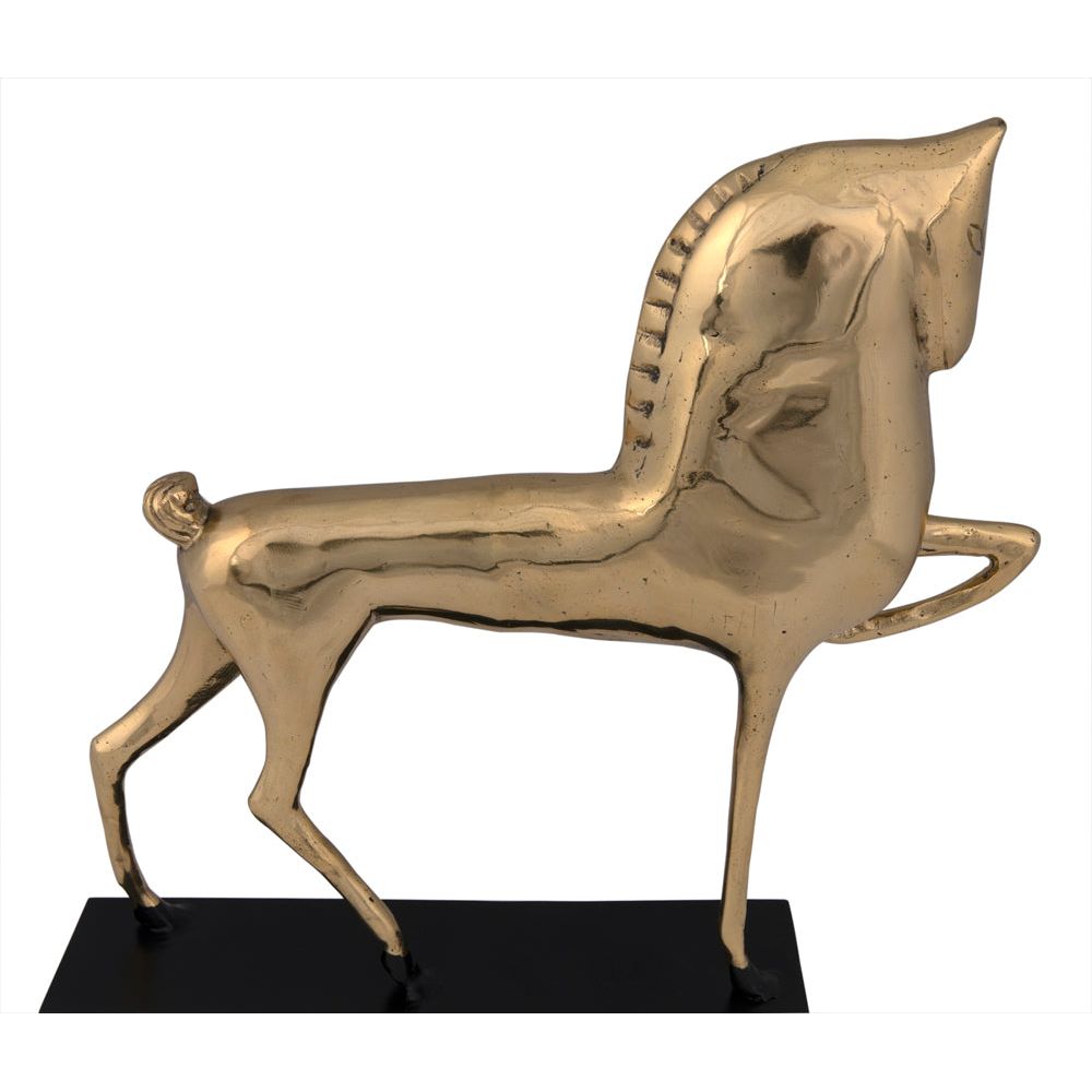 Horse On Stand, Brass by NOIR