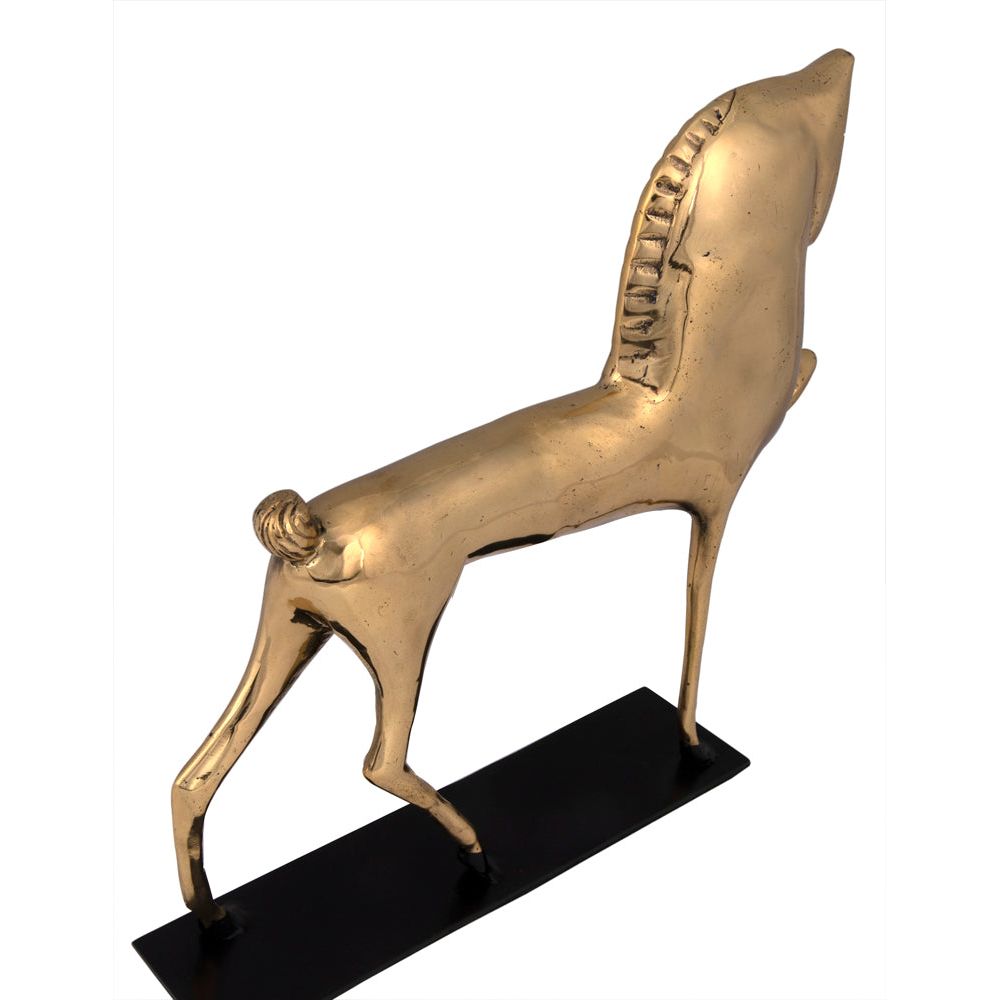 Horse On Stand, Brass by NOIR