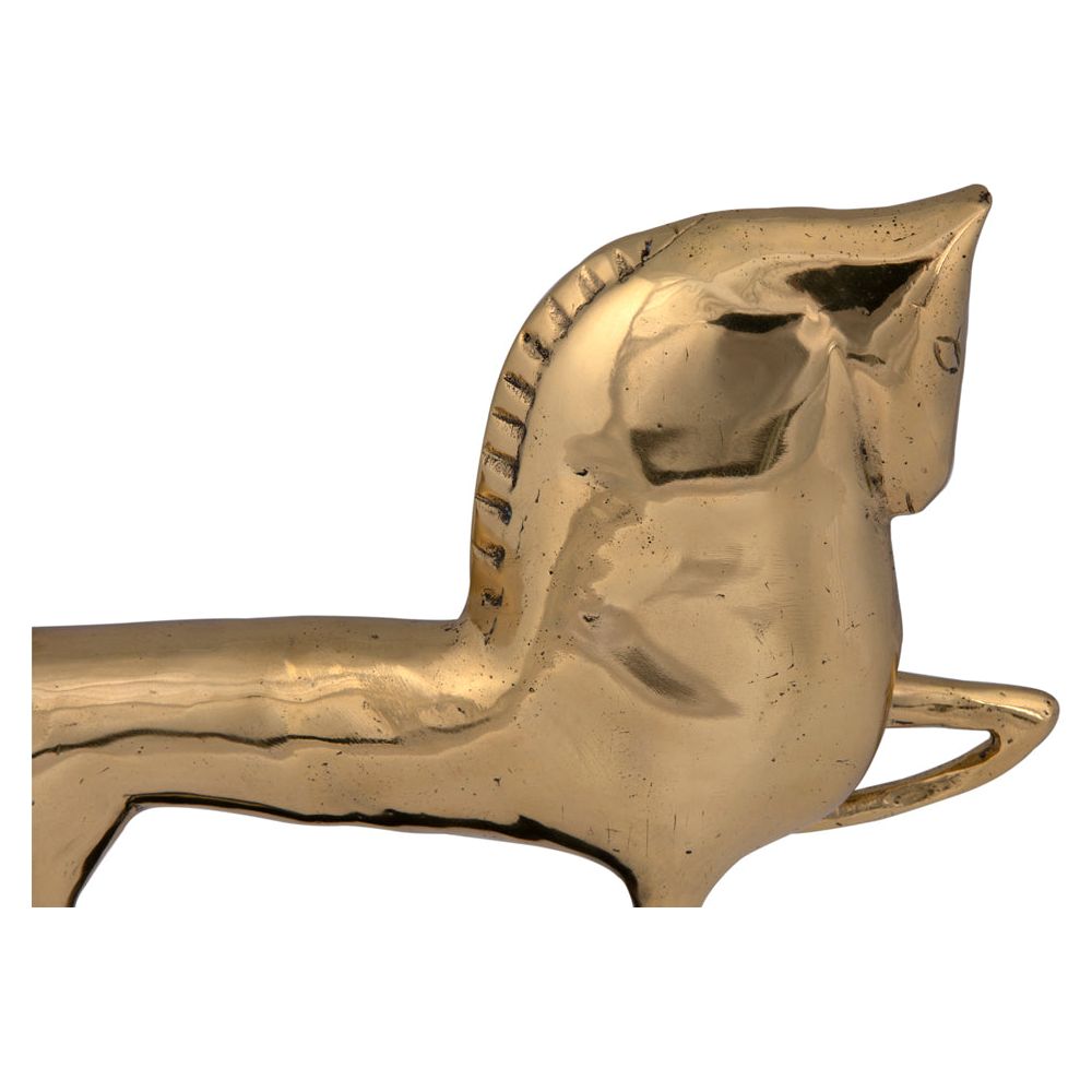 Horse On Stand, Brass by NOIR