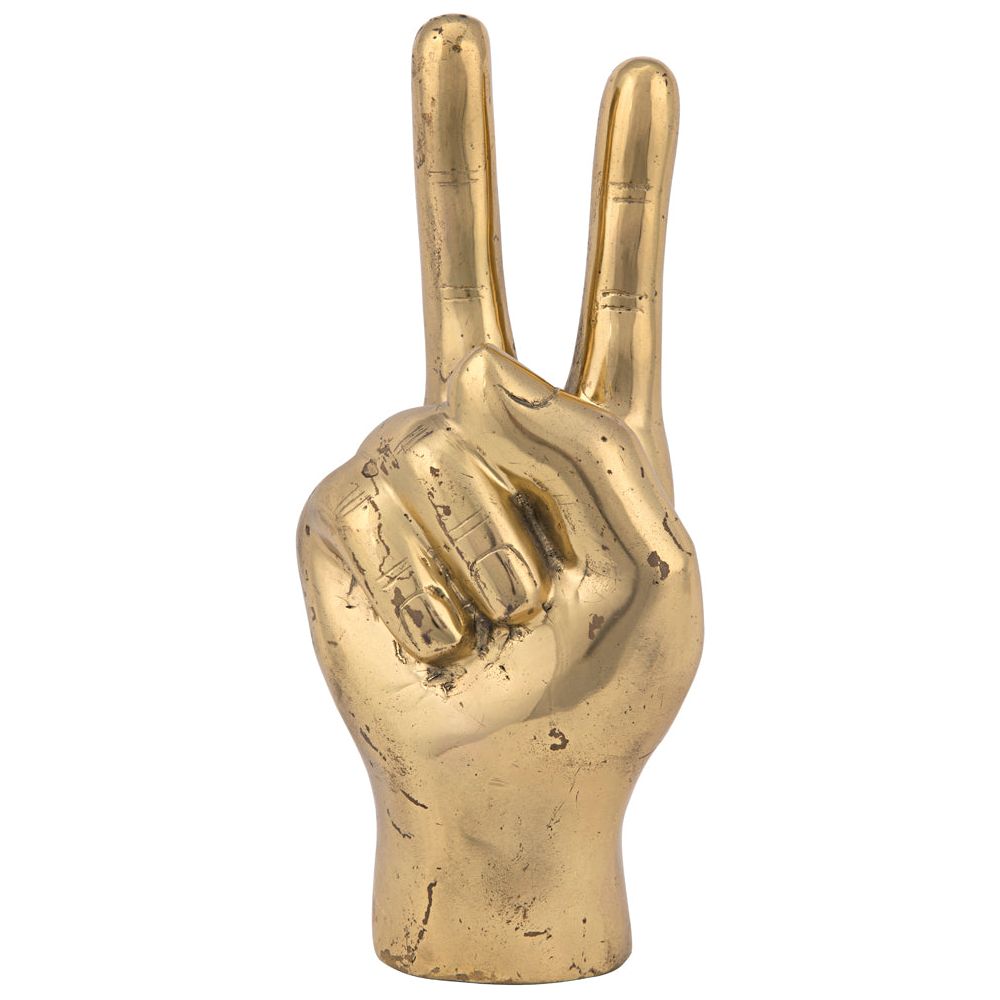 Peace Sign, Brass by NOIR